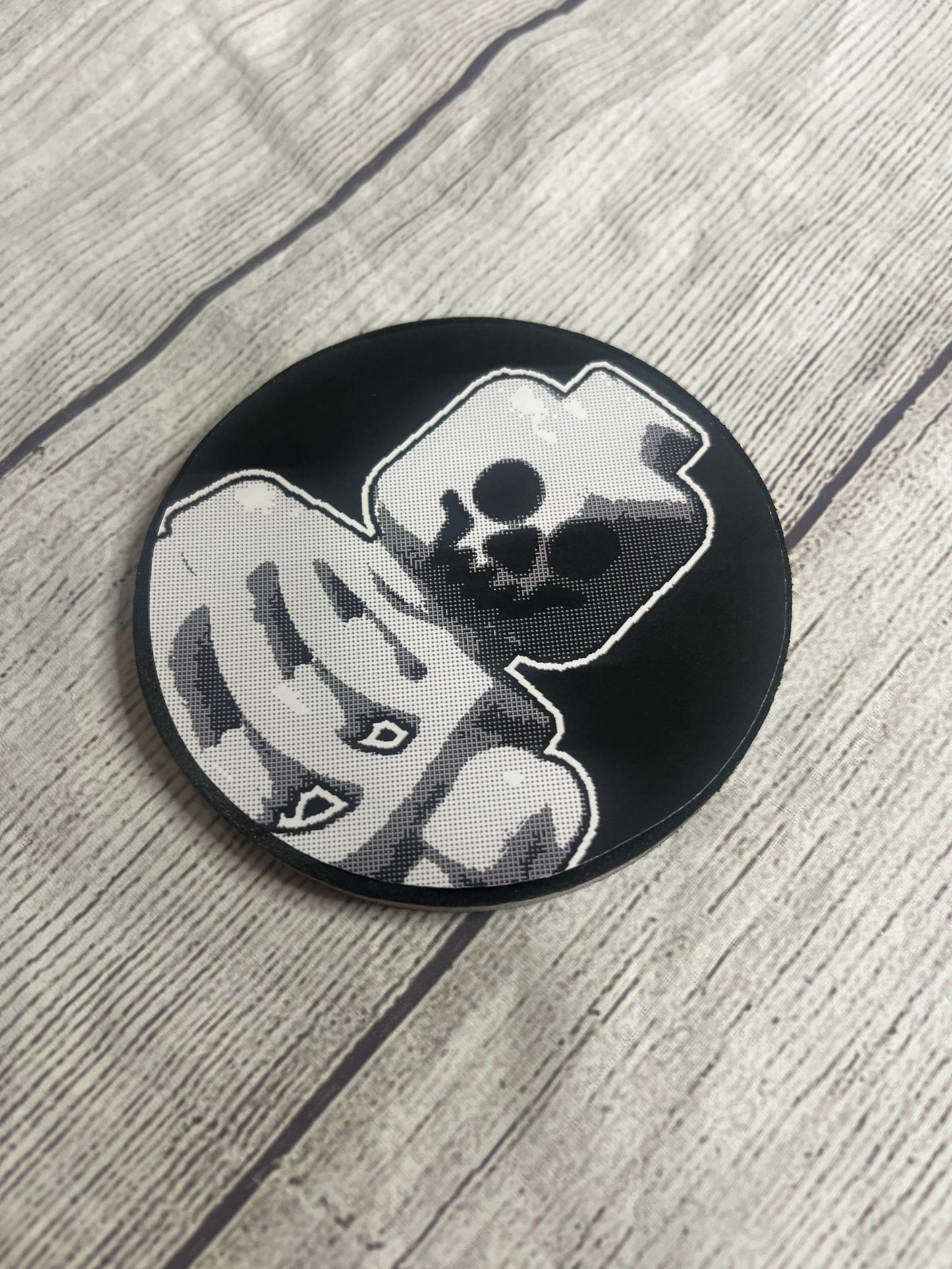 Brick Skeleton Epoxy Resin Wood Coasters