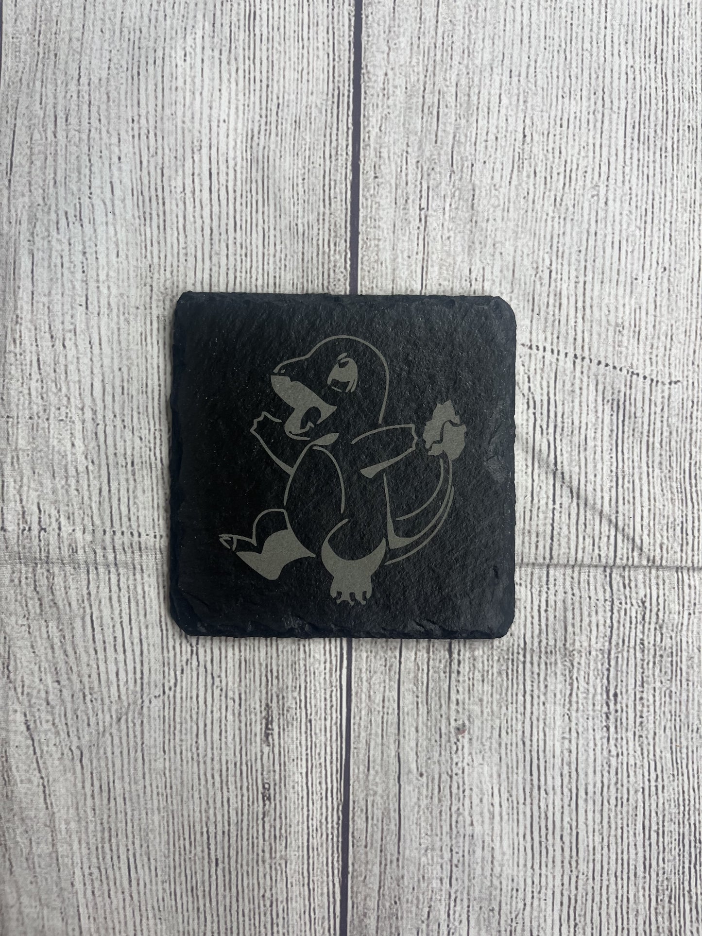 Charmander Laser Engraved Slate Coasters