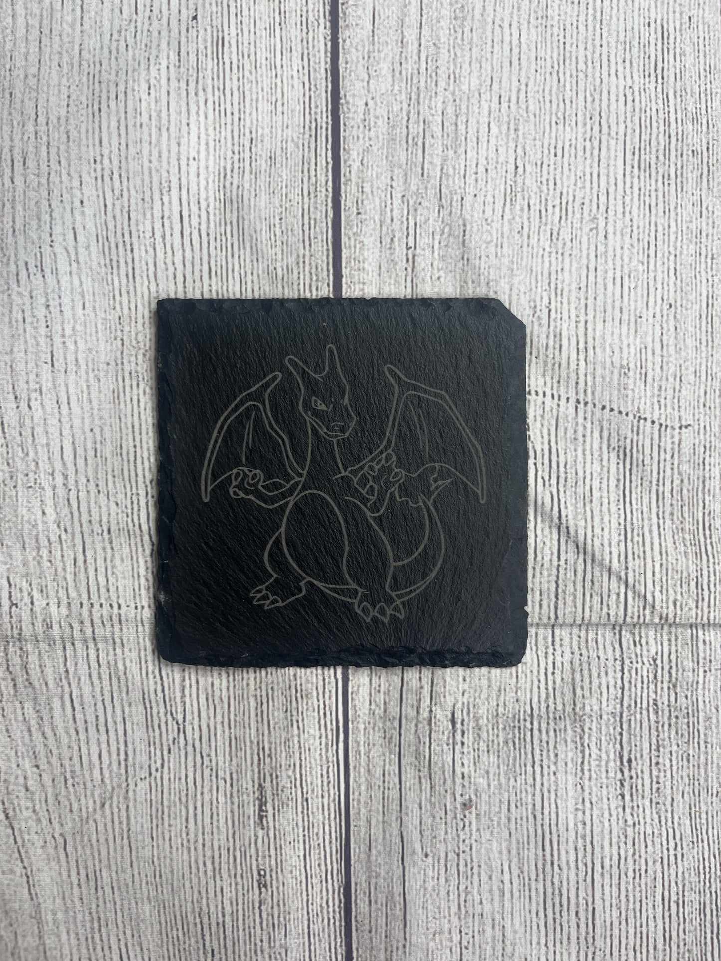 Charizard Laser Engraved Slate Coasters