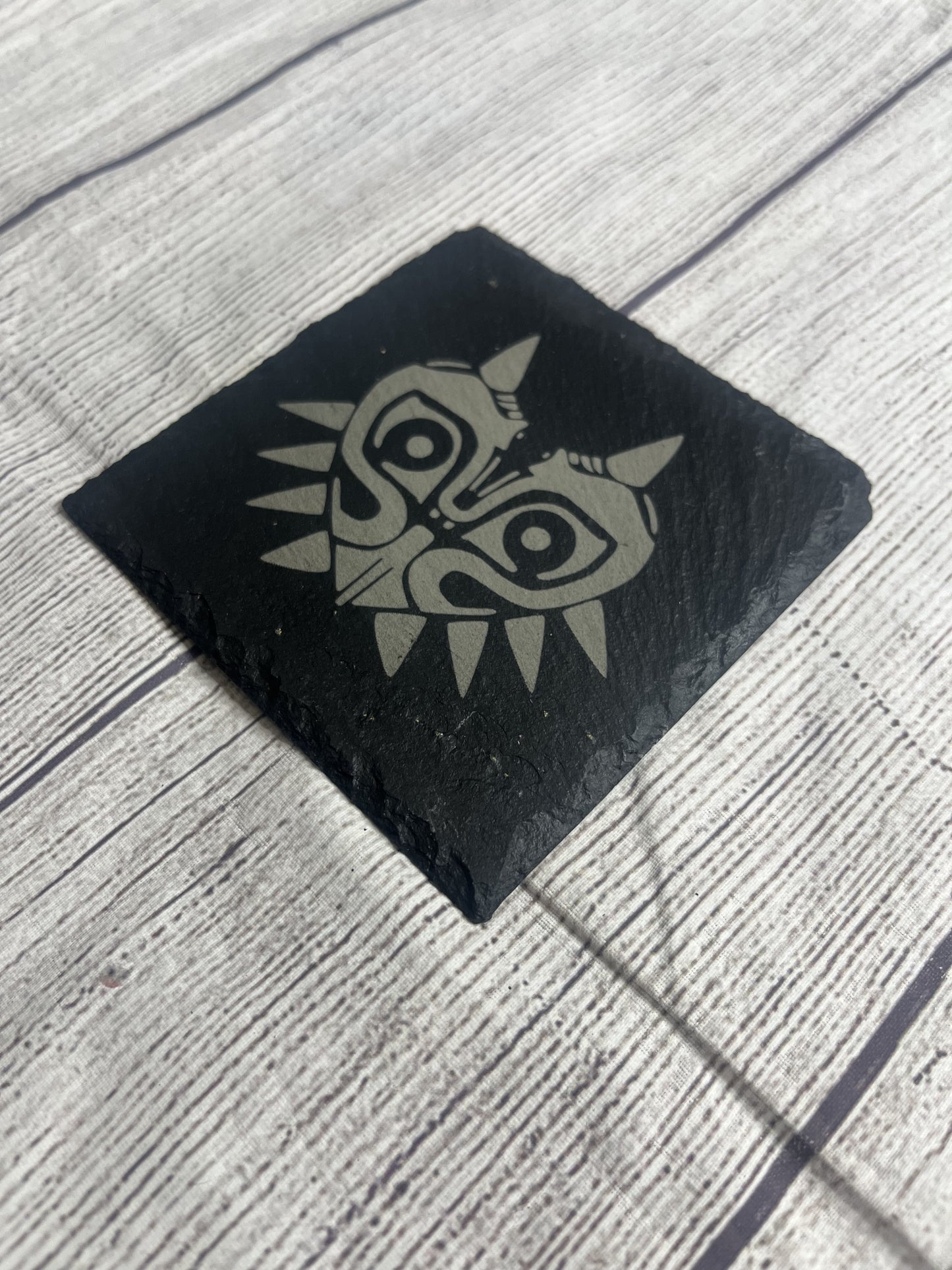 Majora's Mask Laser Engraved Slate Coasters