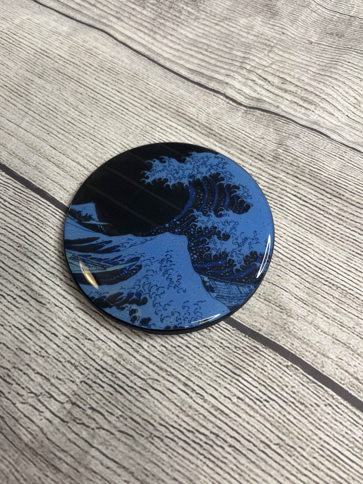 Ocean Waves Epoxy Resin Wood Coasters