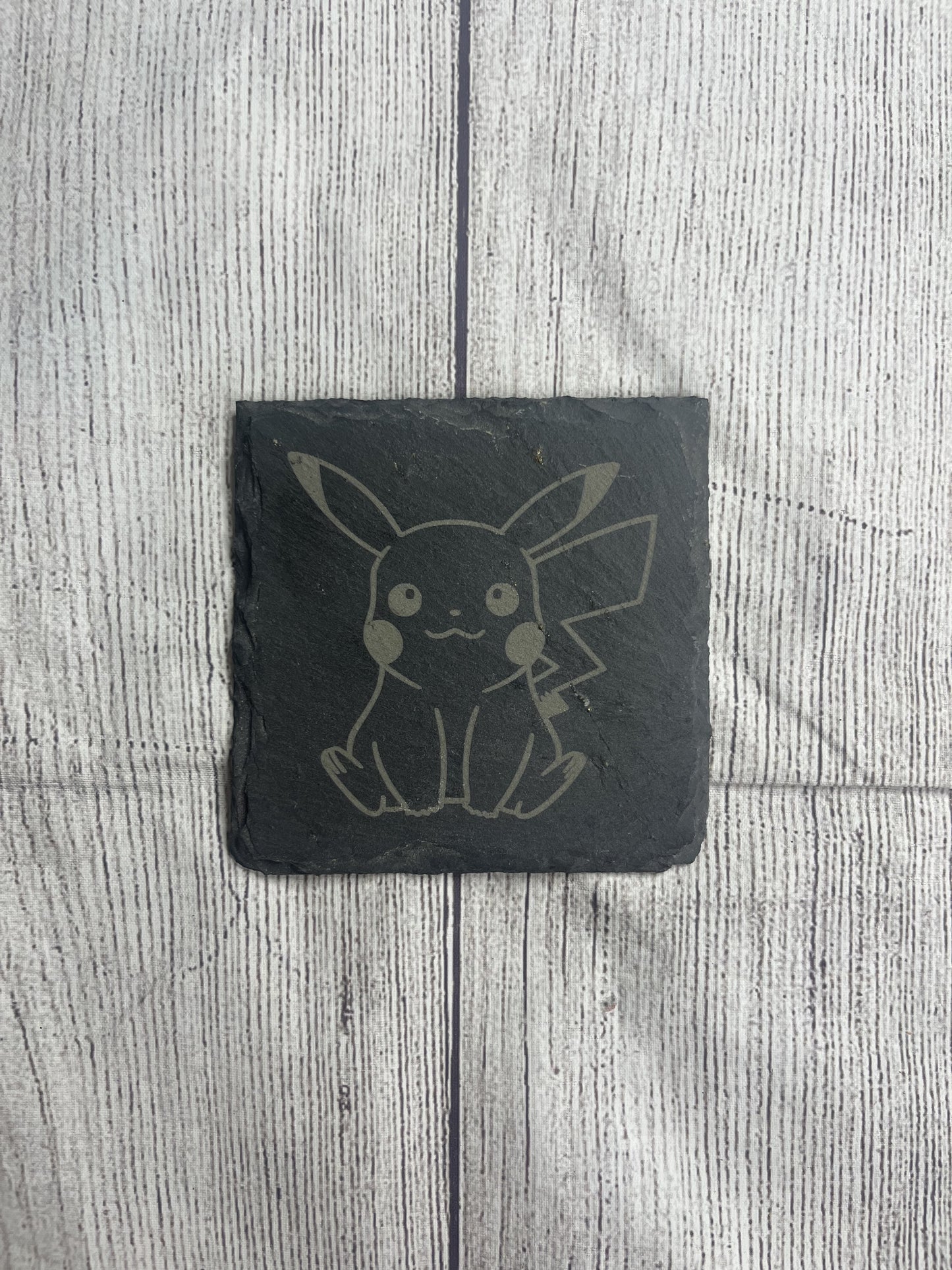 Pikachu Laser Engraved Slate Coasters