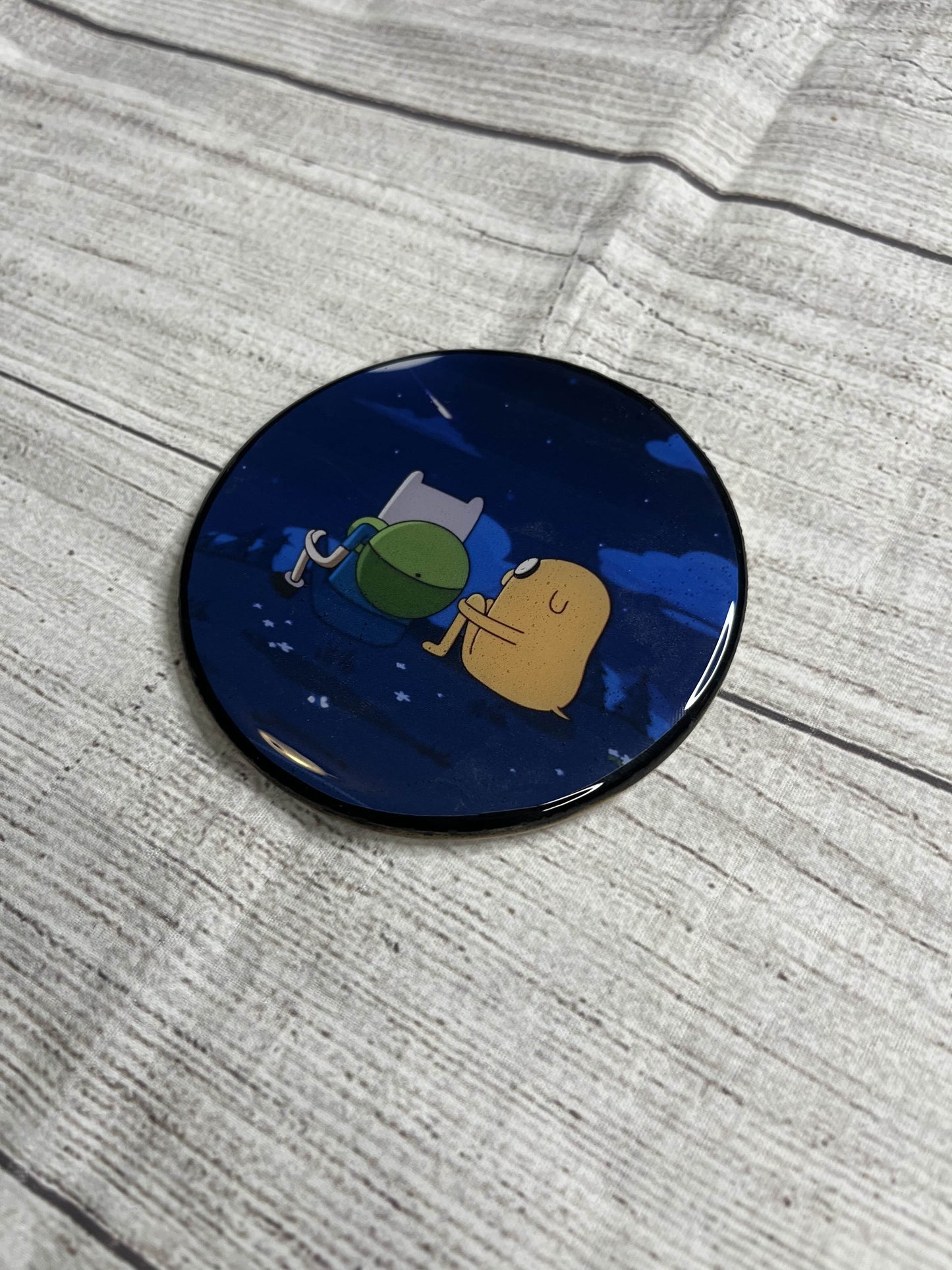 Adventure Time Epoxy Resin Wood Coasters