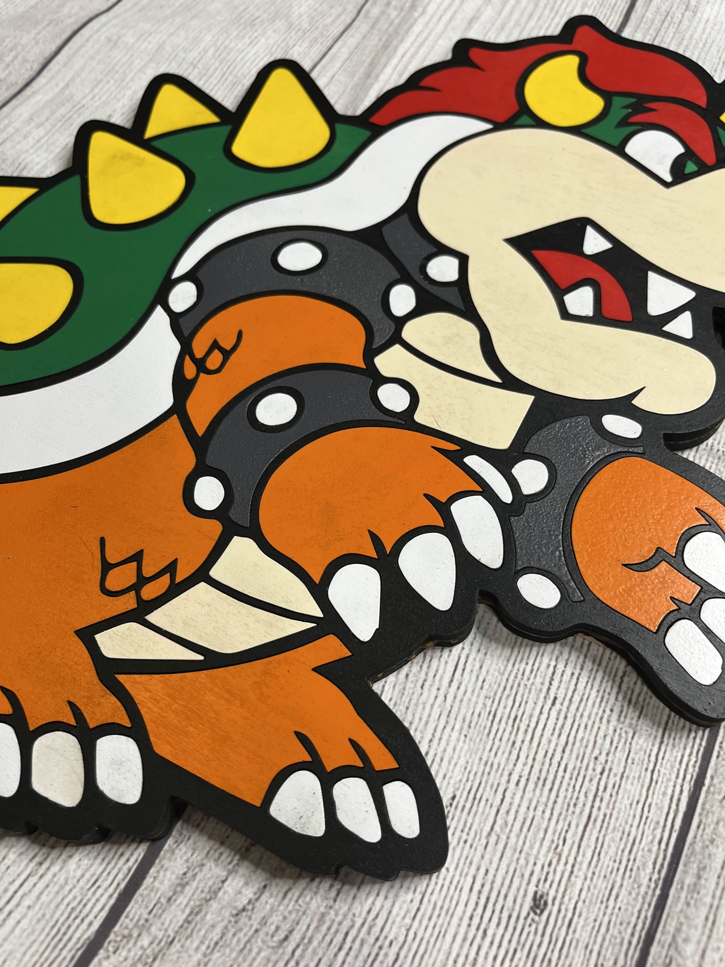 King Bowser Solid Wood Sign Wall Art