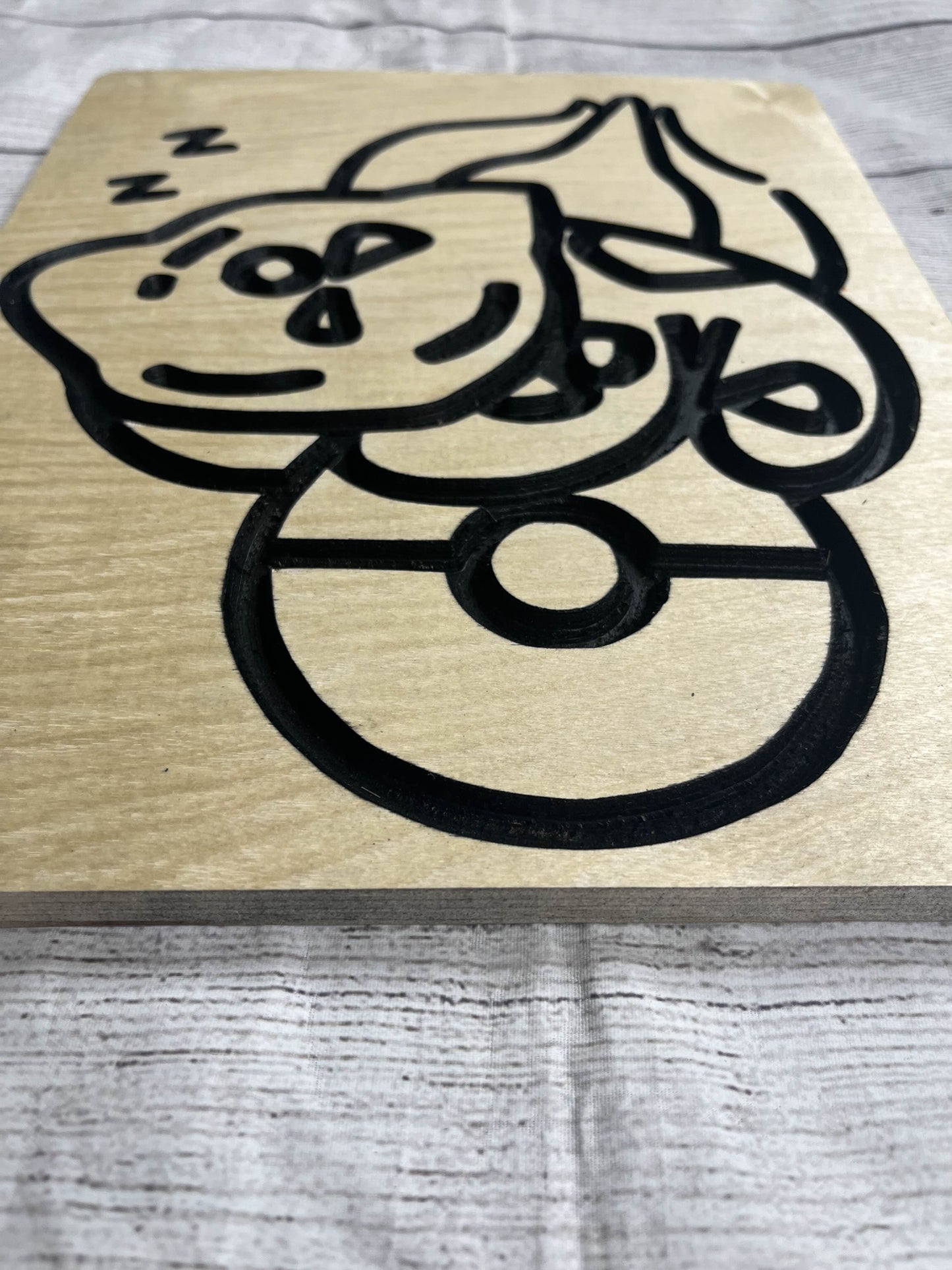 Bulbasaur Sleeping Solid Wood Sign Wall Art