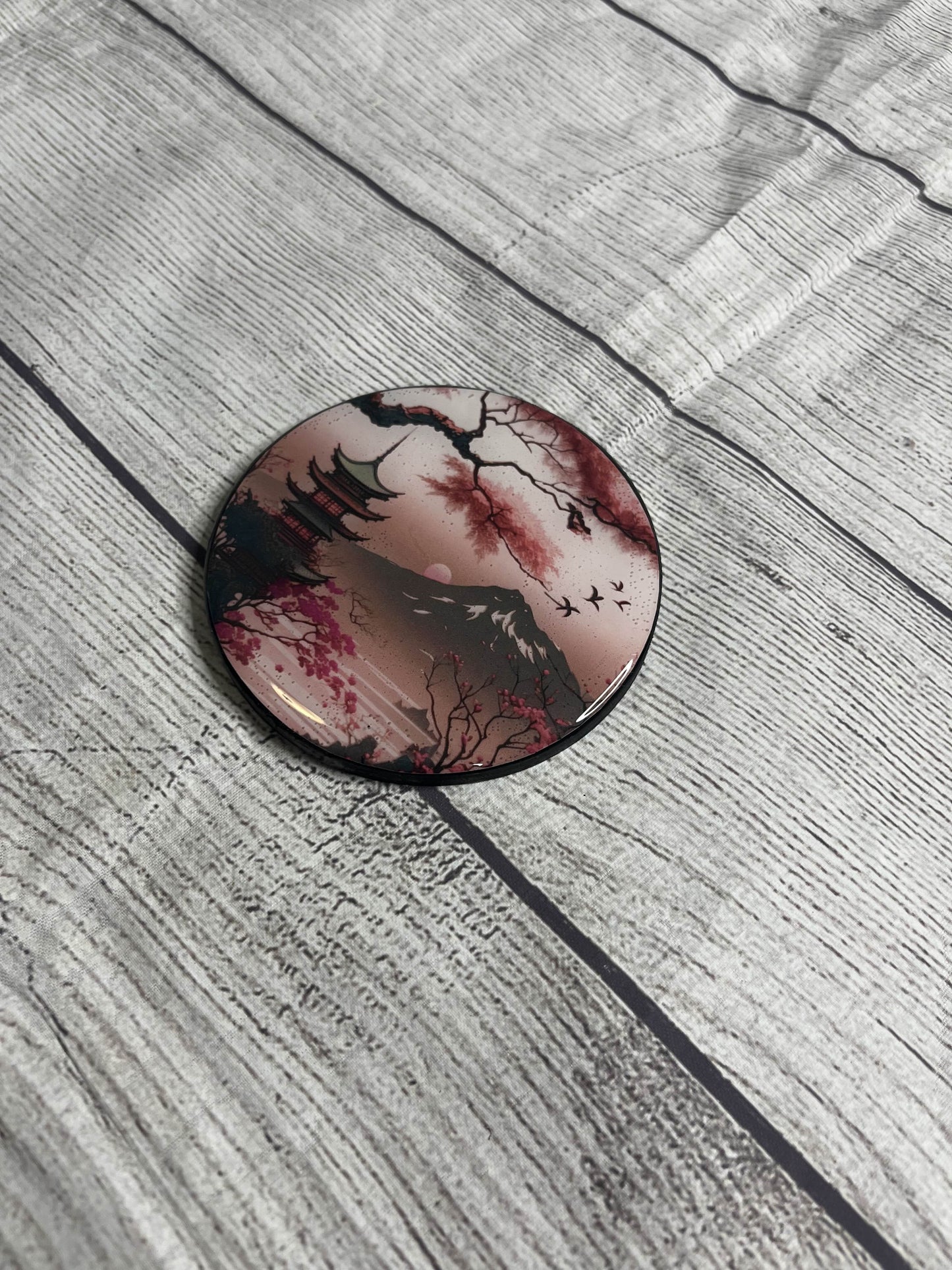 Cherry Blossom Epoxy Resin Wood Coasters