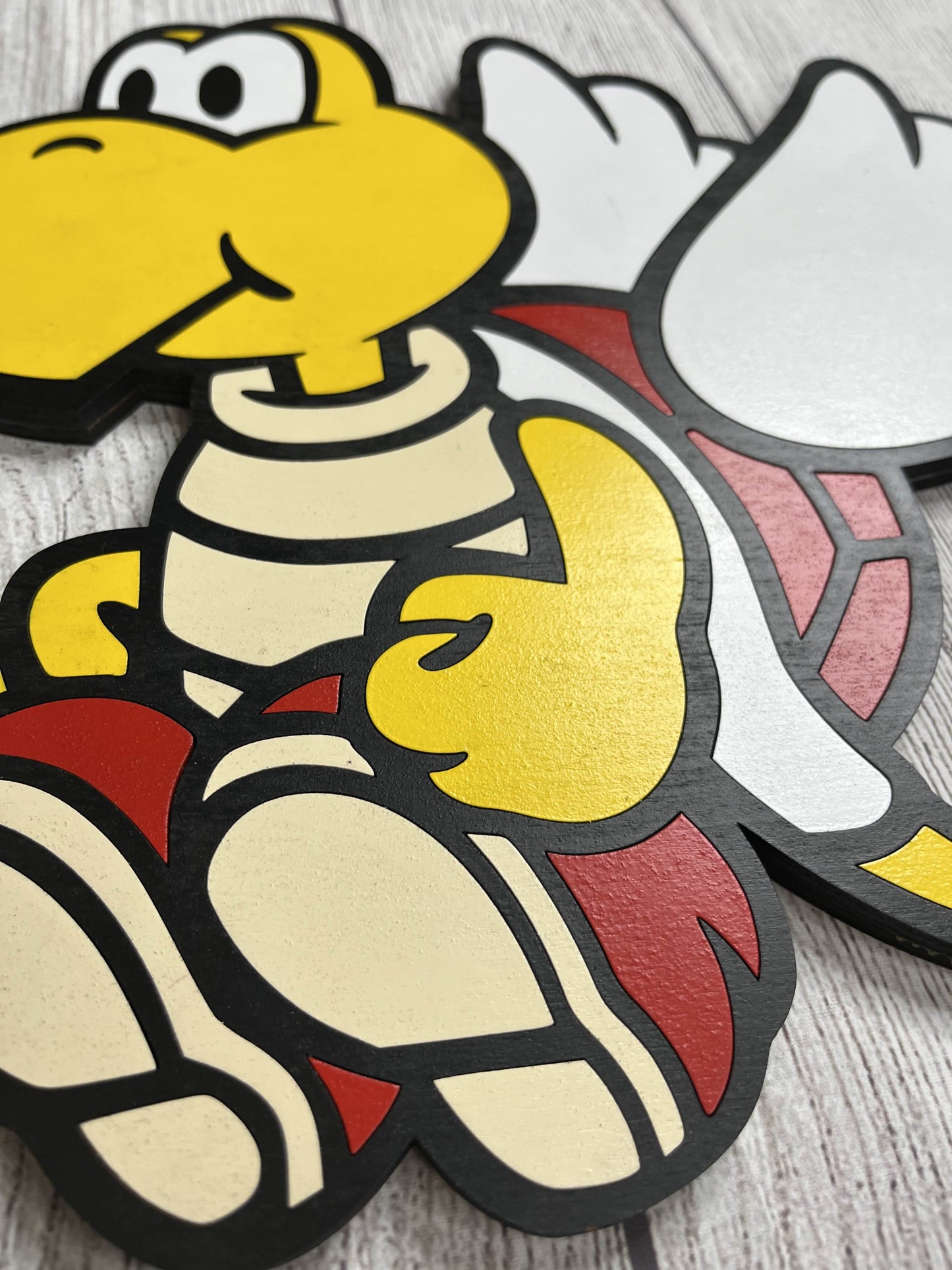 Flying RedKoopa Solid Wood Sign Wall Art