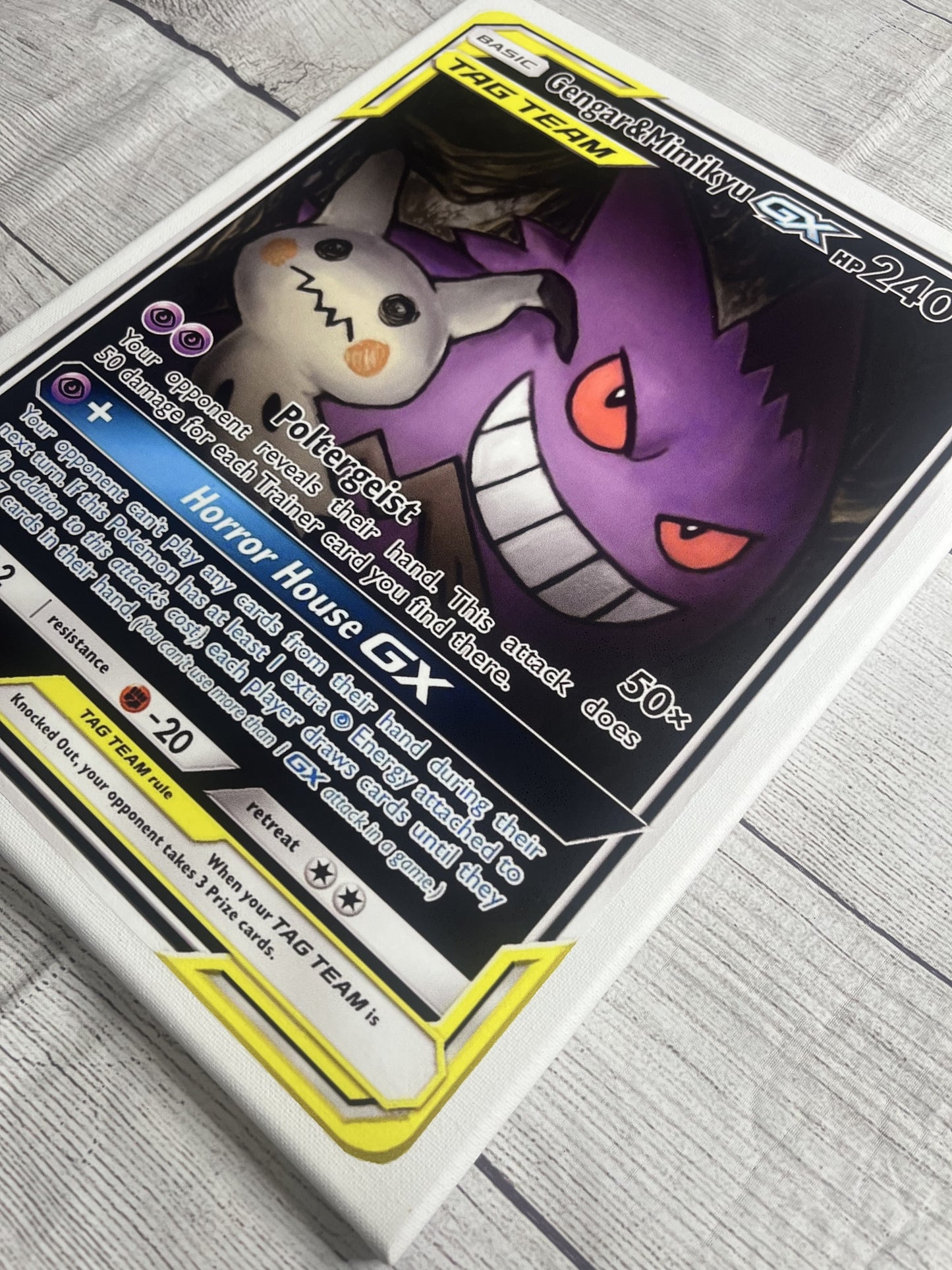 Gengar and Mimikyu Team up Canvas Wall Art