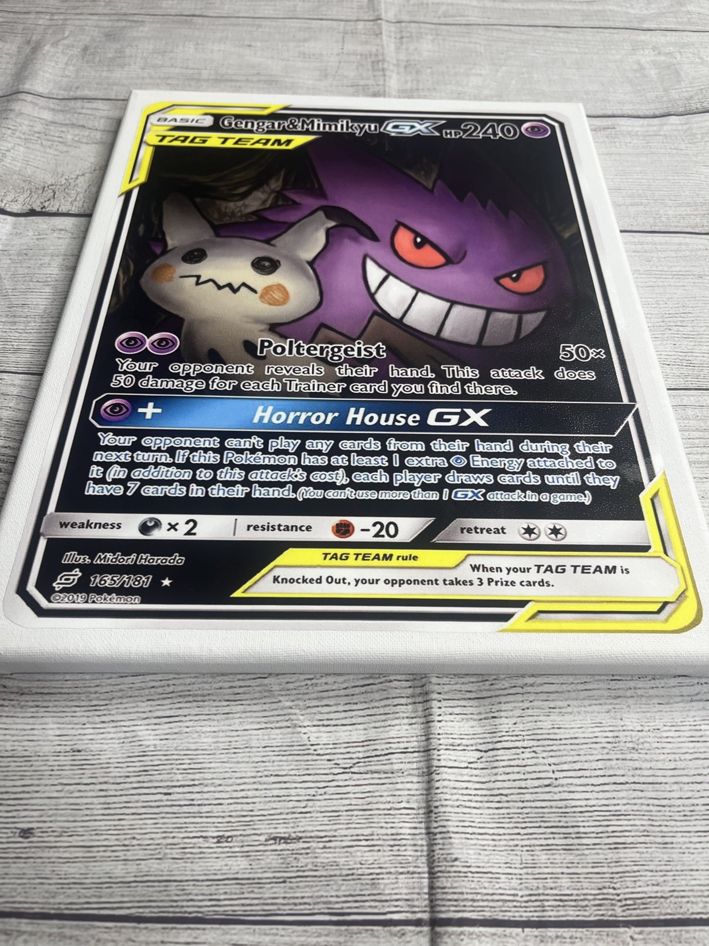 Gengar and Mimikyu Team up Canvas Wall Art