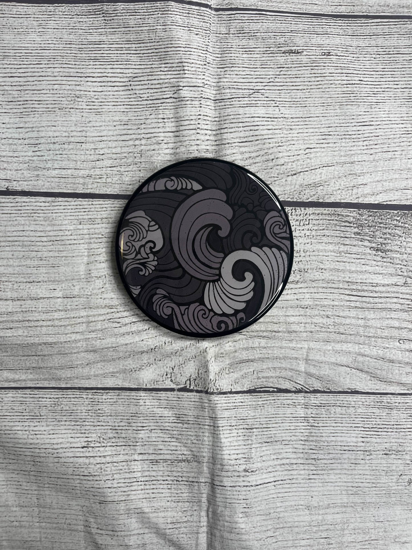 Grayscale Epoxy Resin Wood Coasters