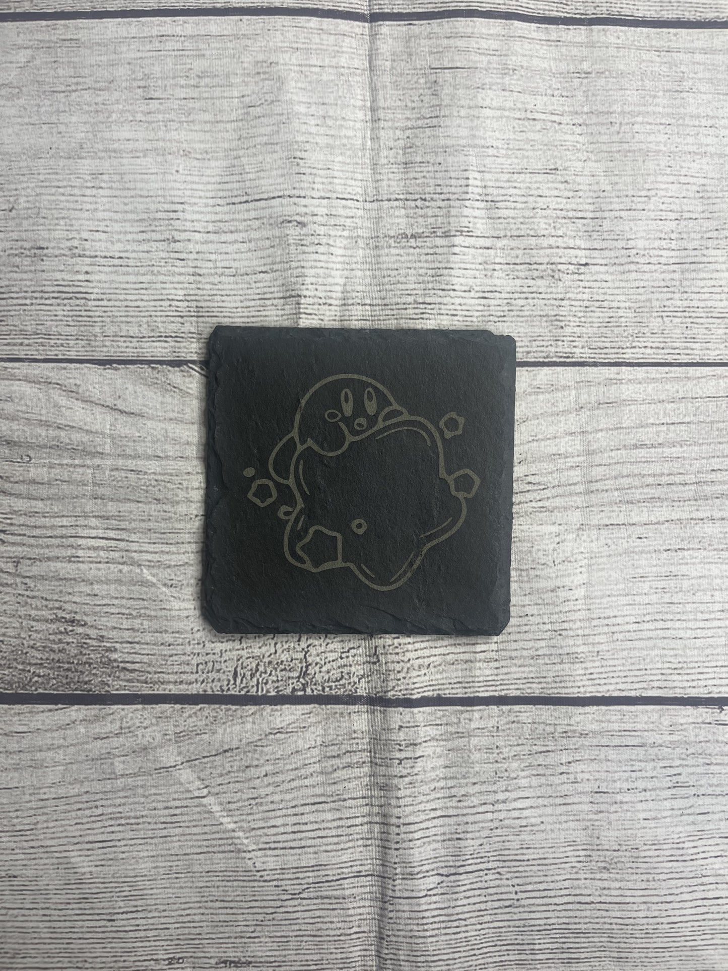 Kirby Laser Engraved Slate Coasters