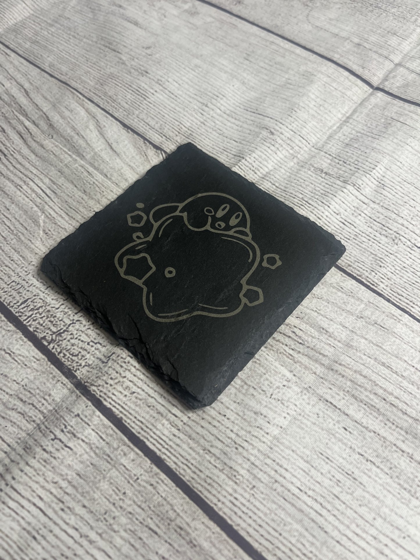 Kirby Laser Engraved Slate Coasters