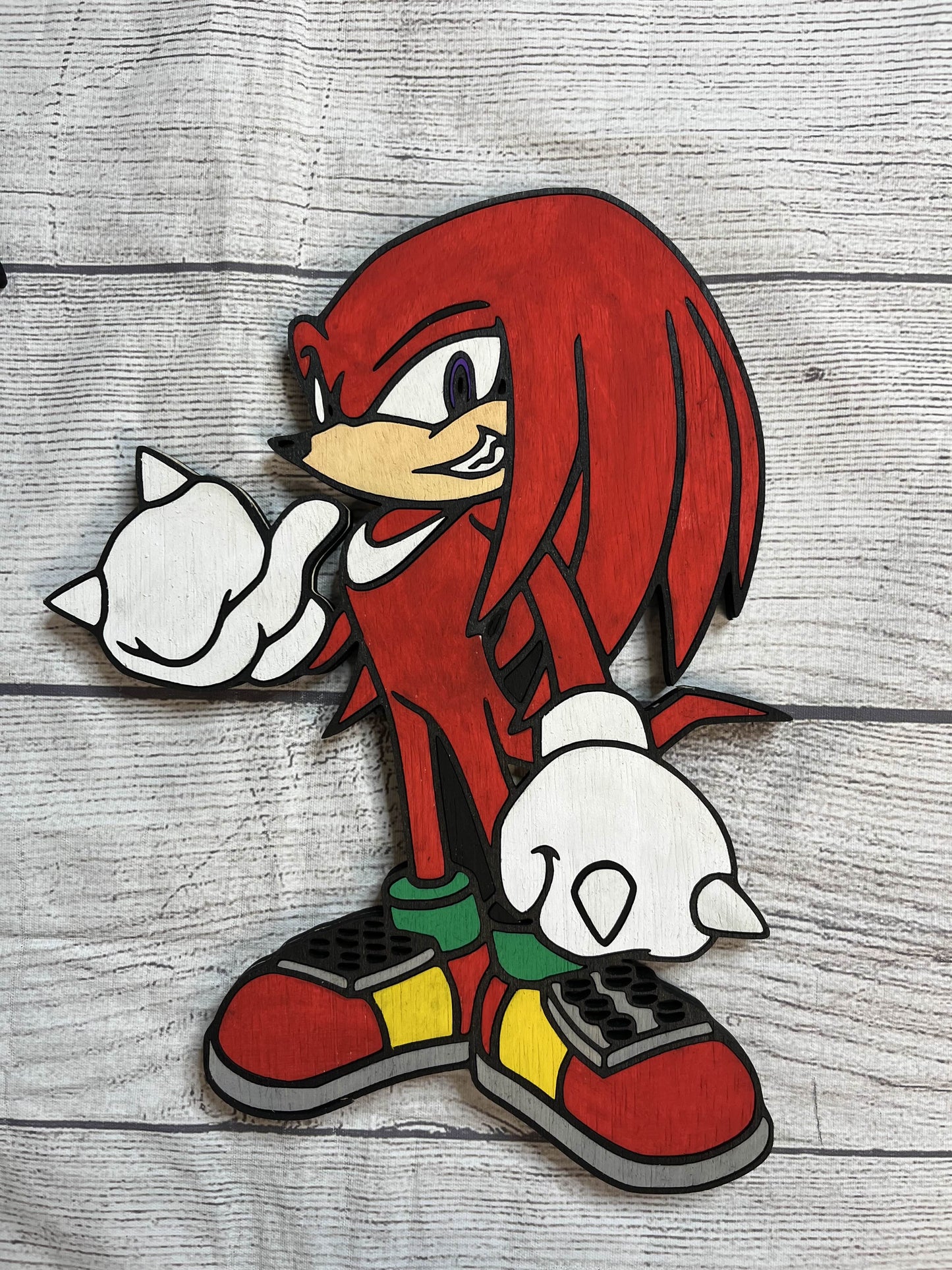 Knuckles Solid Wood Sign Wall Art