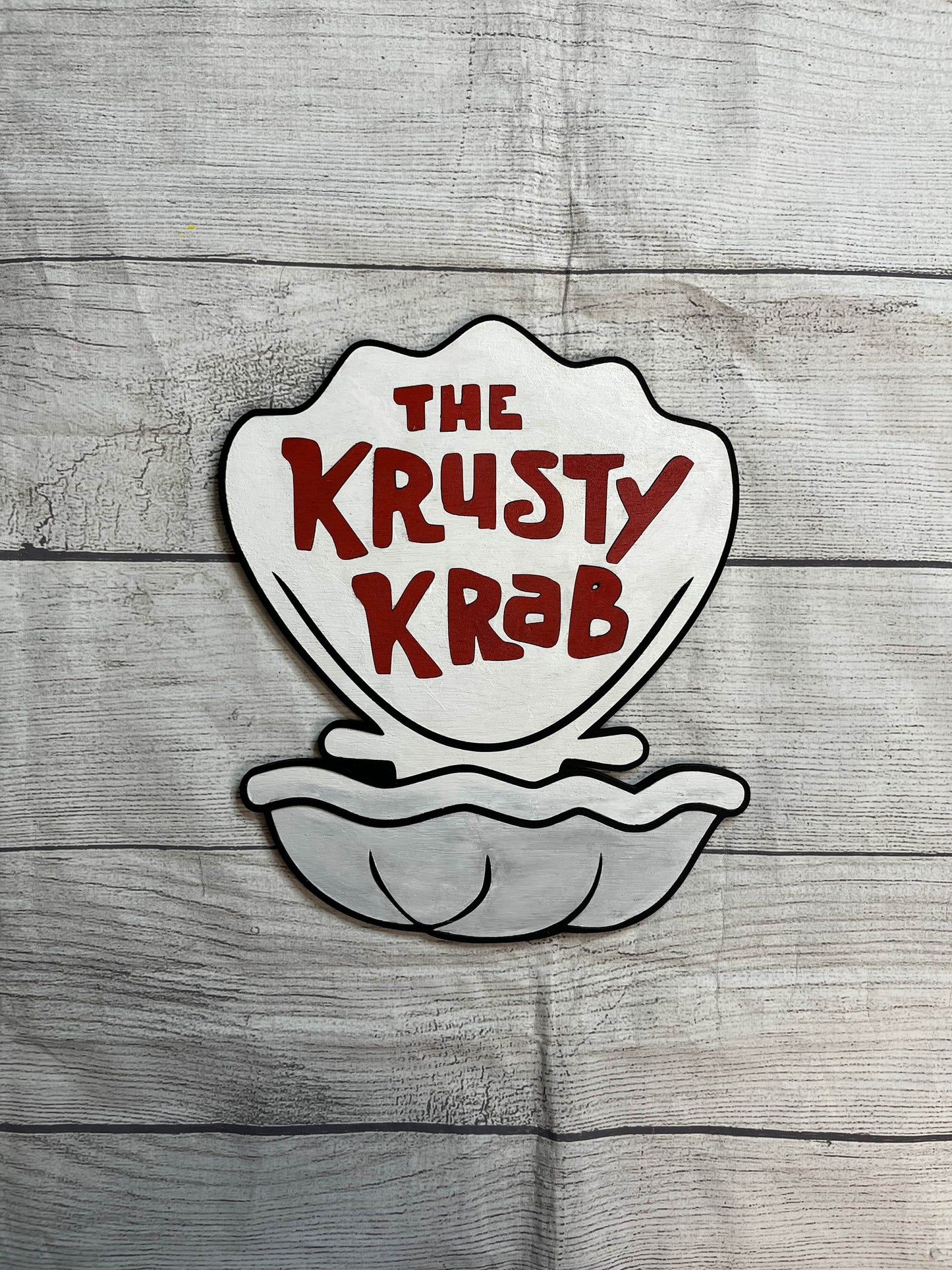 KrustyKrab Solid Wood Sign Wall Art