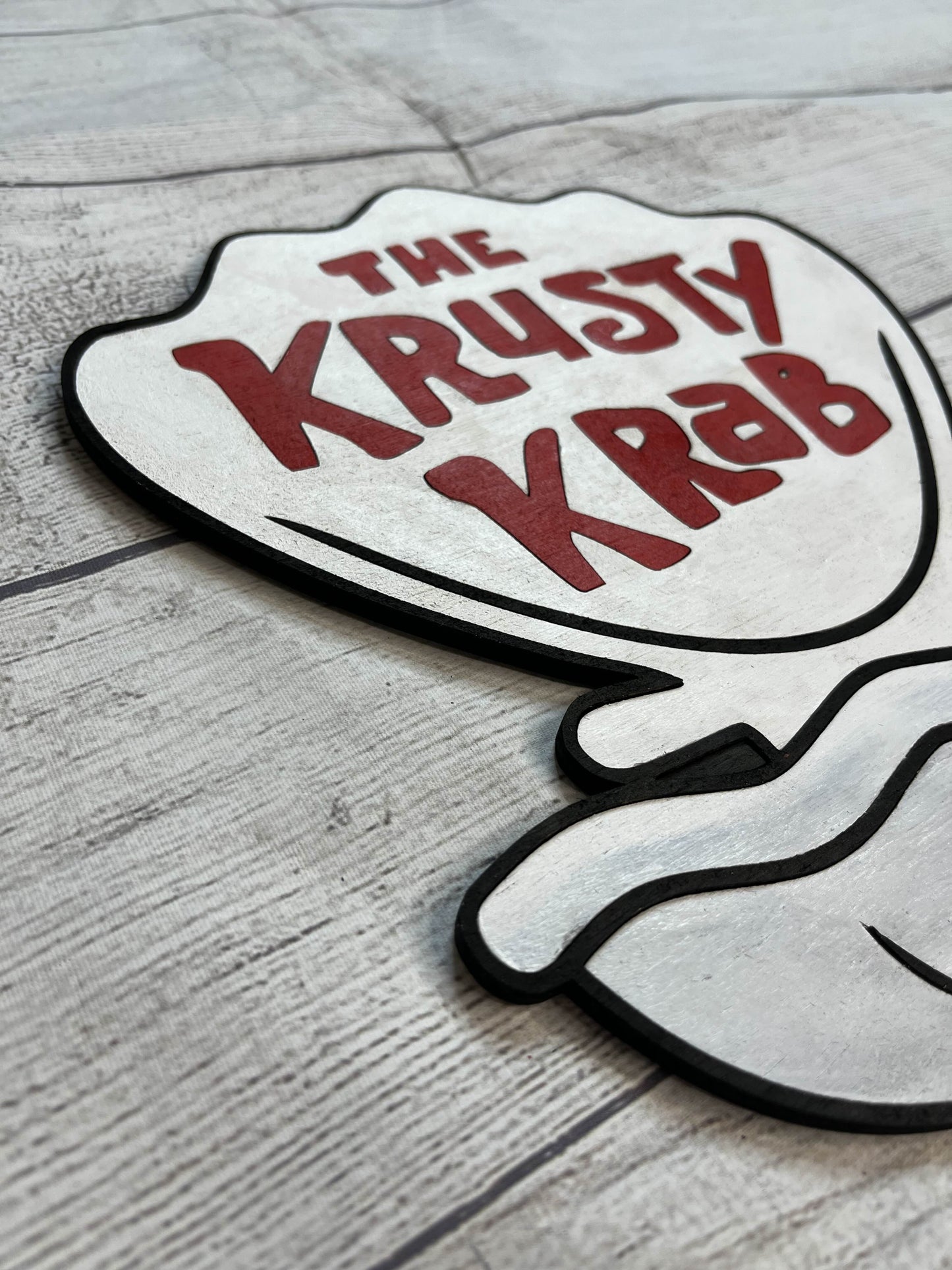 KrustyKrab Solid Wood Sign Wall Art