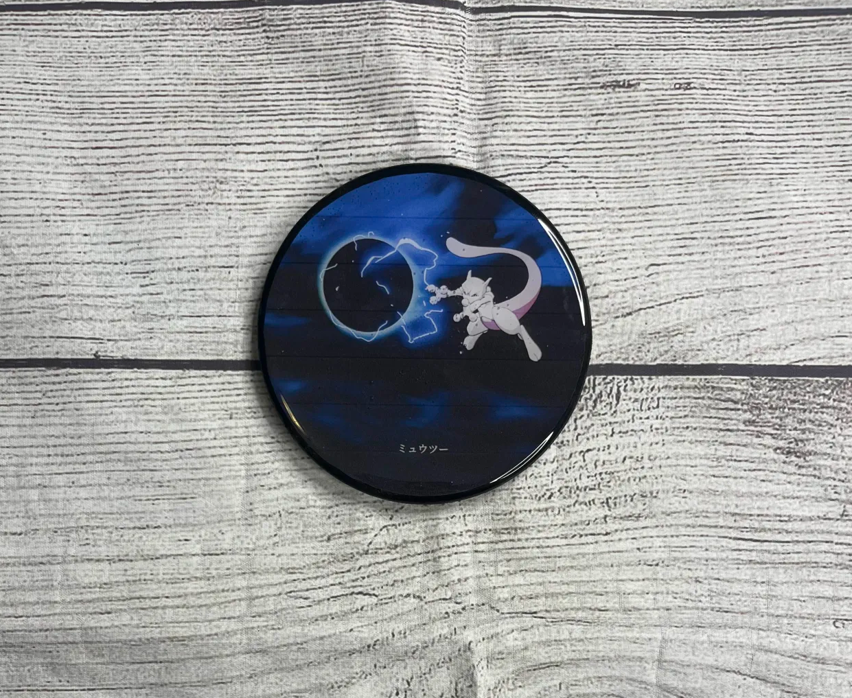 Mewtwo Epoxy Resin Wood Coasters