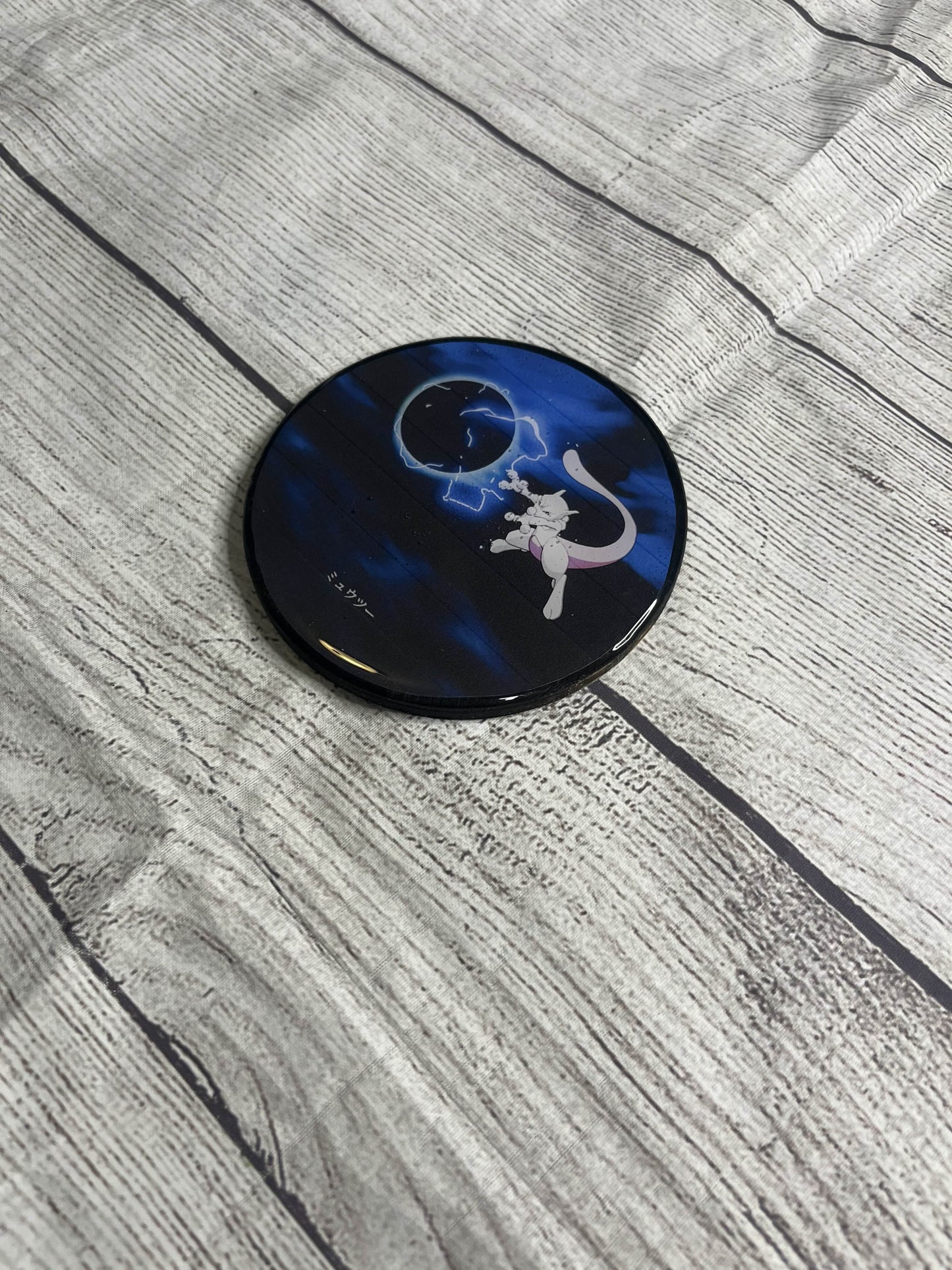 Mewtwo Epoxy Resin Wood Coasters