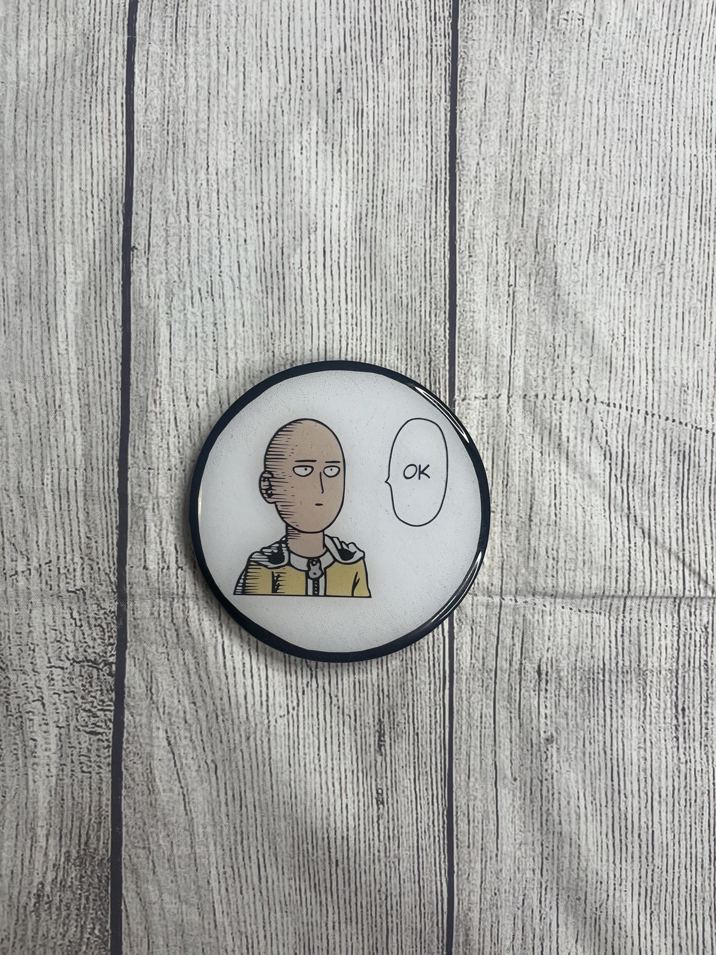 One Punch Man Epoxy Resin Wood Coasters