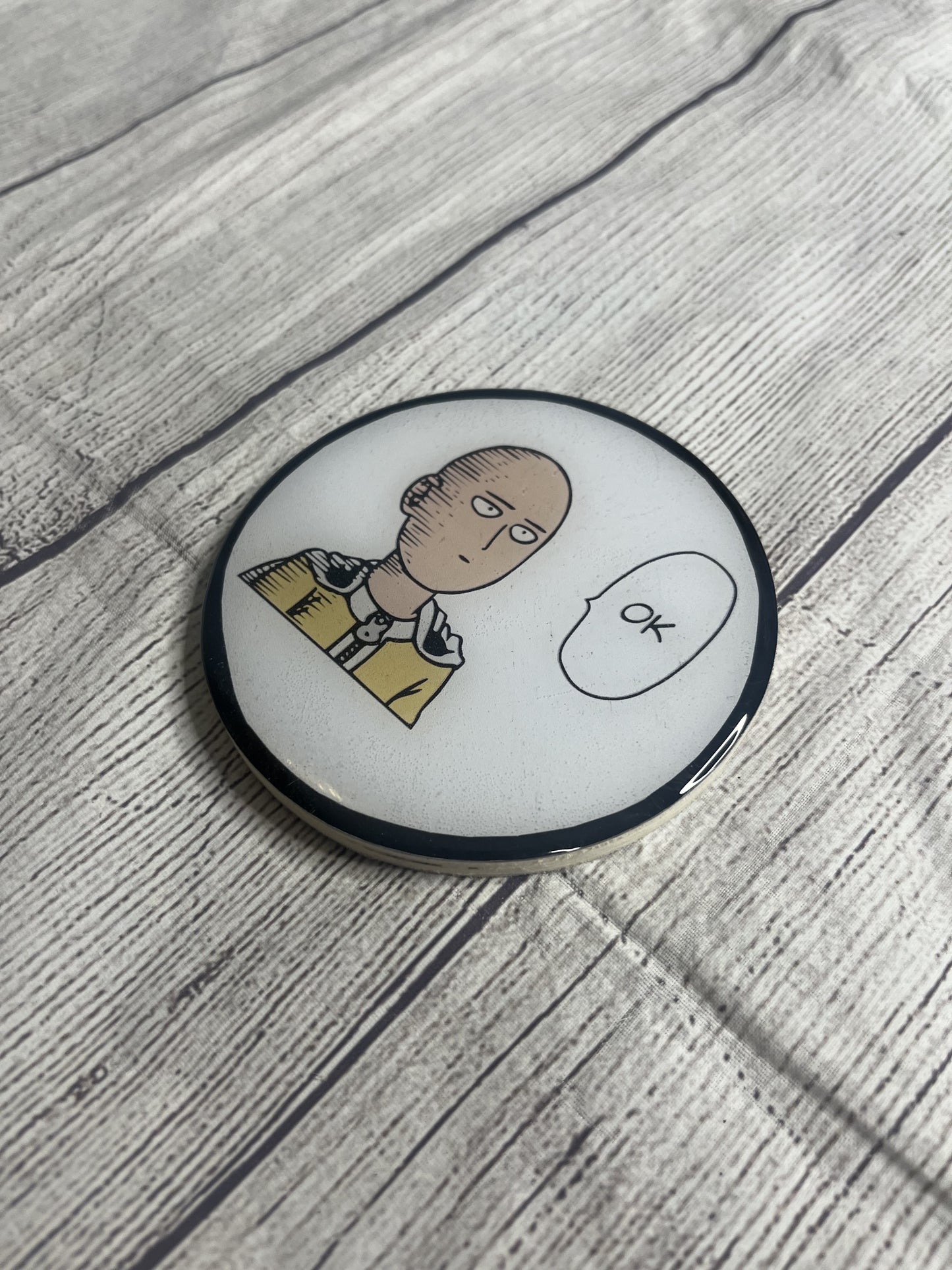 One Punch Man Epoxy Resin Wood Coasters