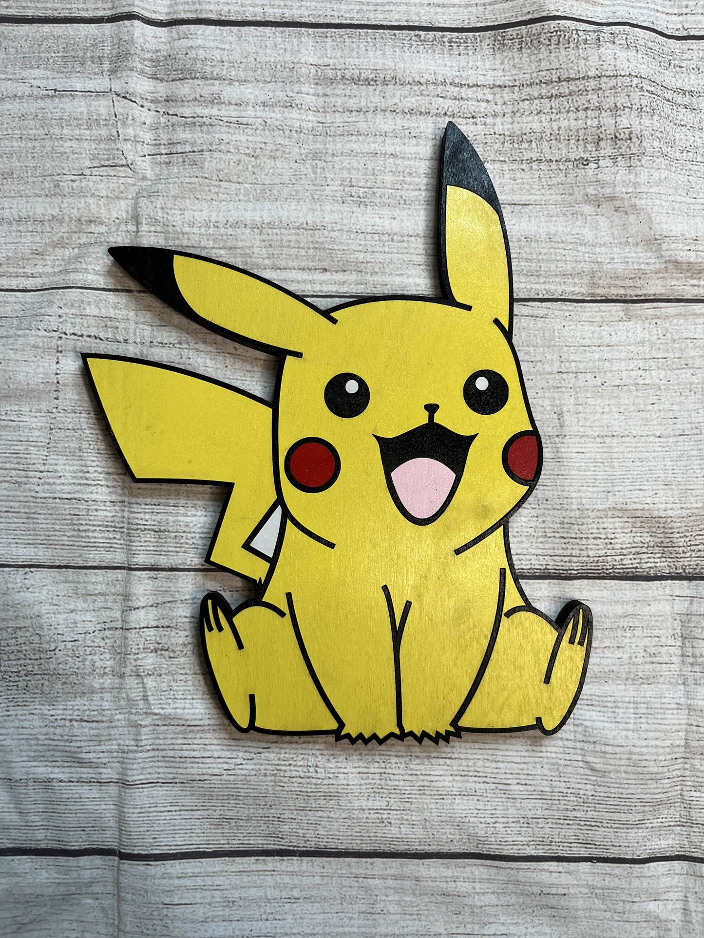 Pikachu Solid Wood Sign Wall Art