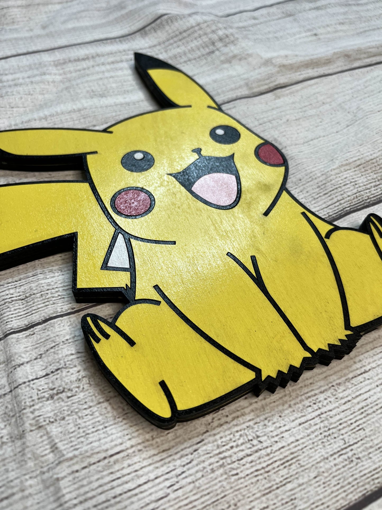 Pikachu Solid Wood Sign Wall Art