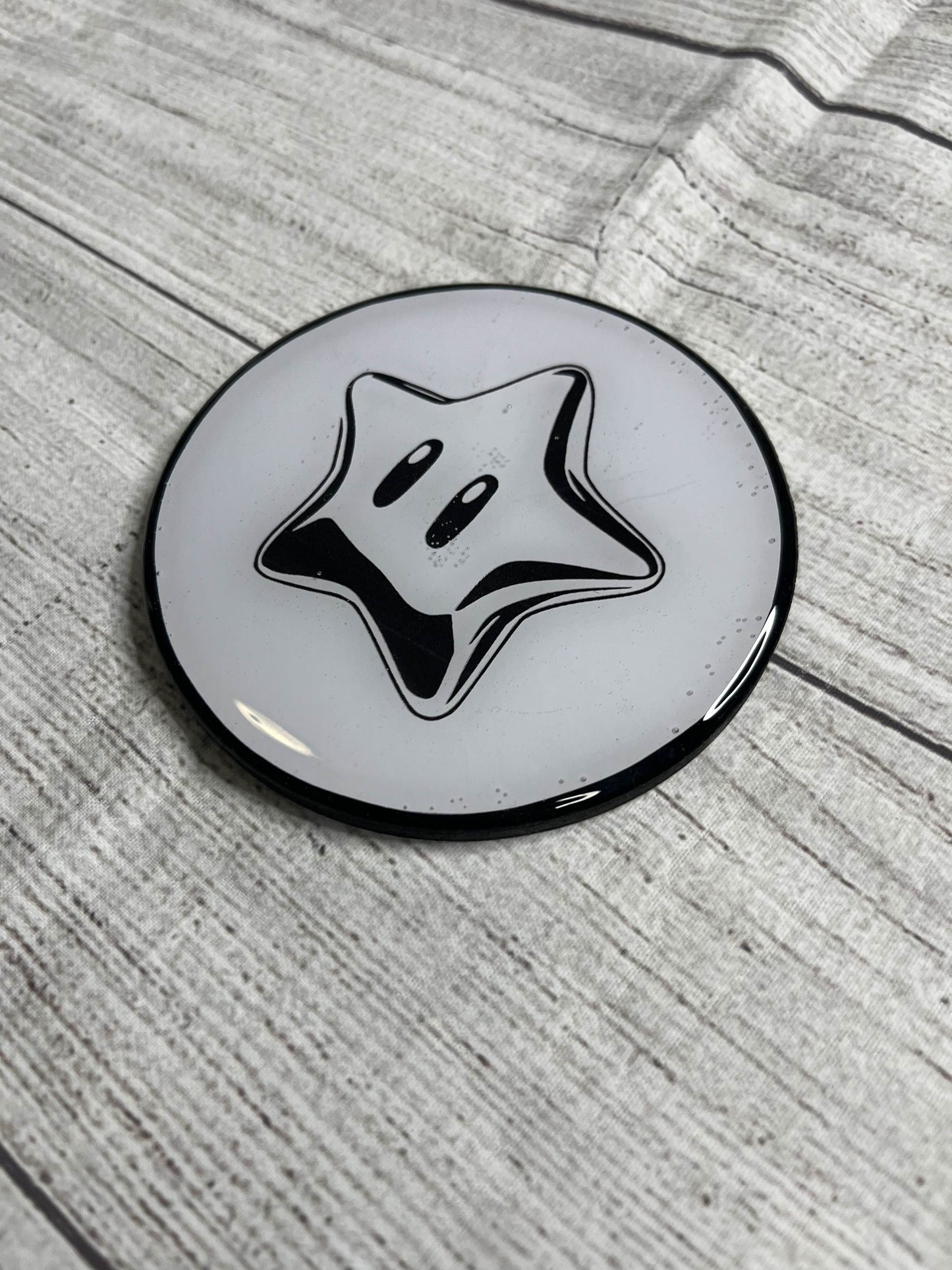 Power Star Epoxy Resin Wood Coasters