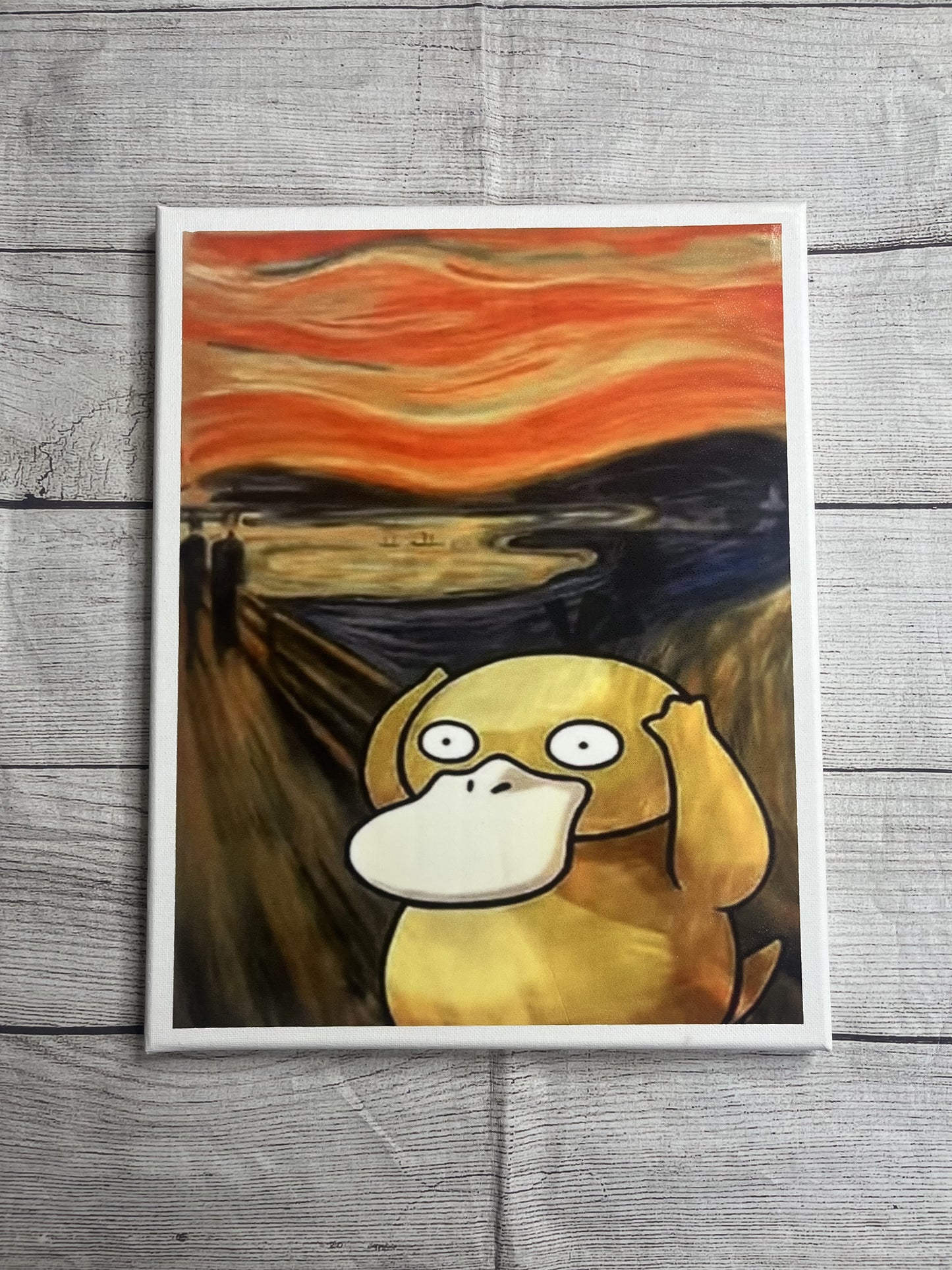Psyduck Scream Canvas Wall Art