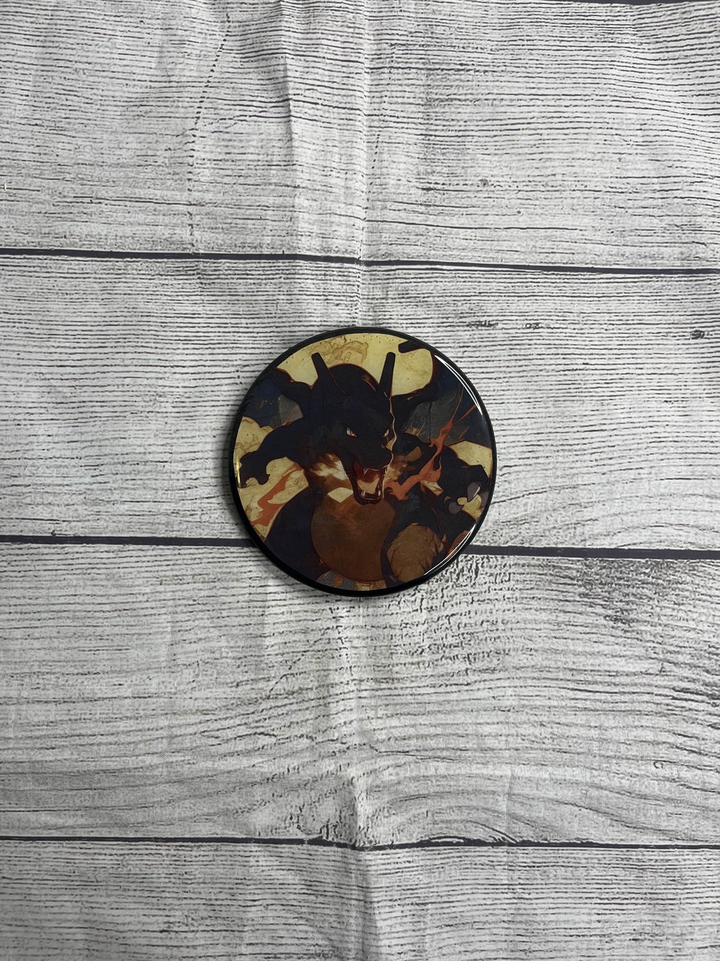 Shiny Charizard Epoxy Resin Wood Coasters