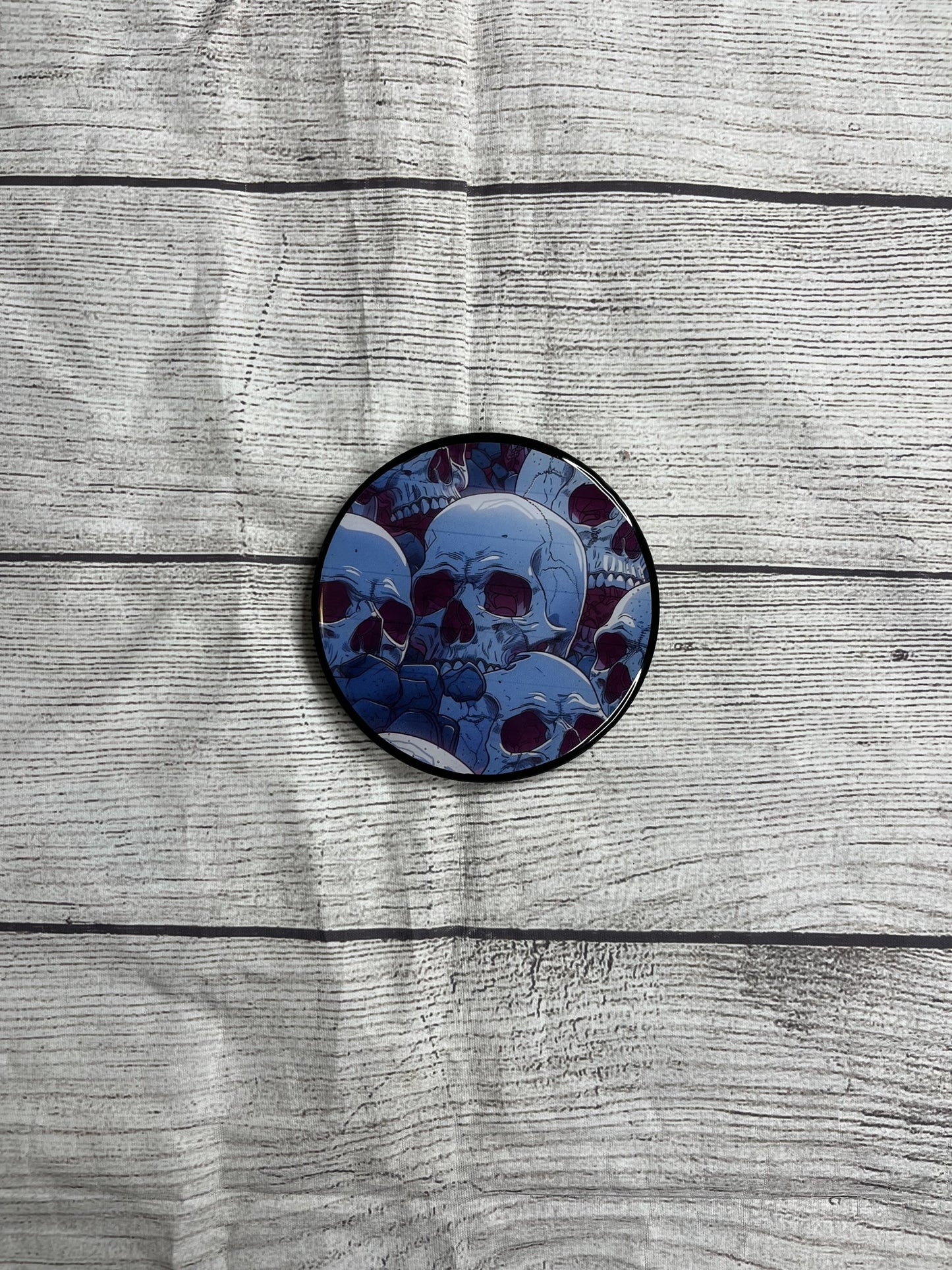 Skulls Epoxy Resin Wood Coasters