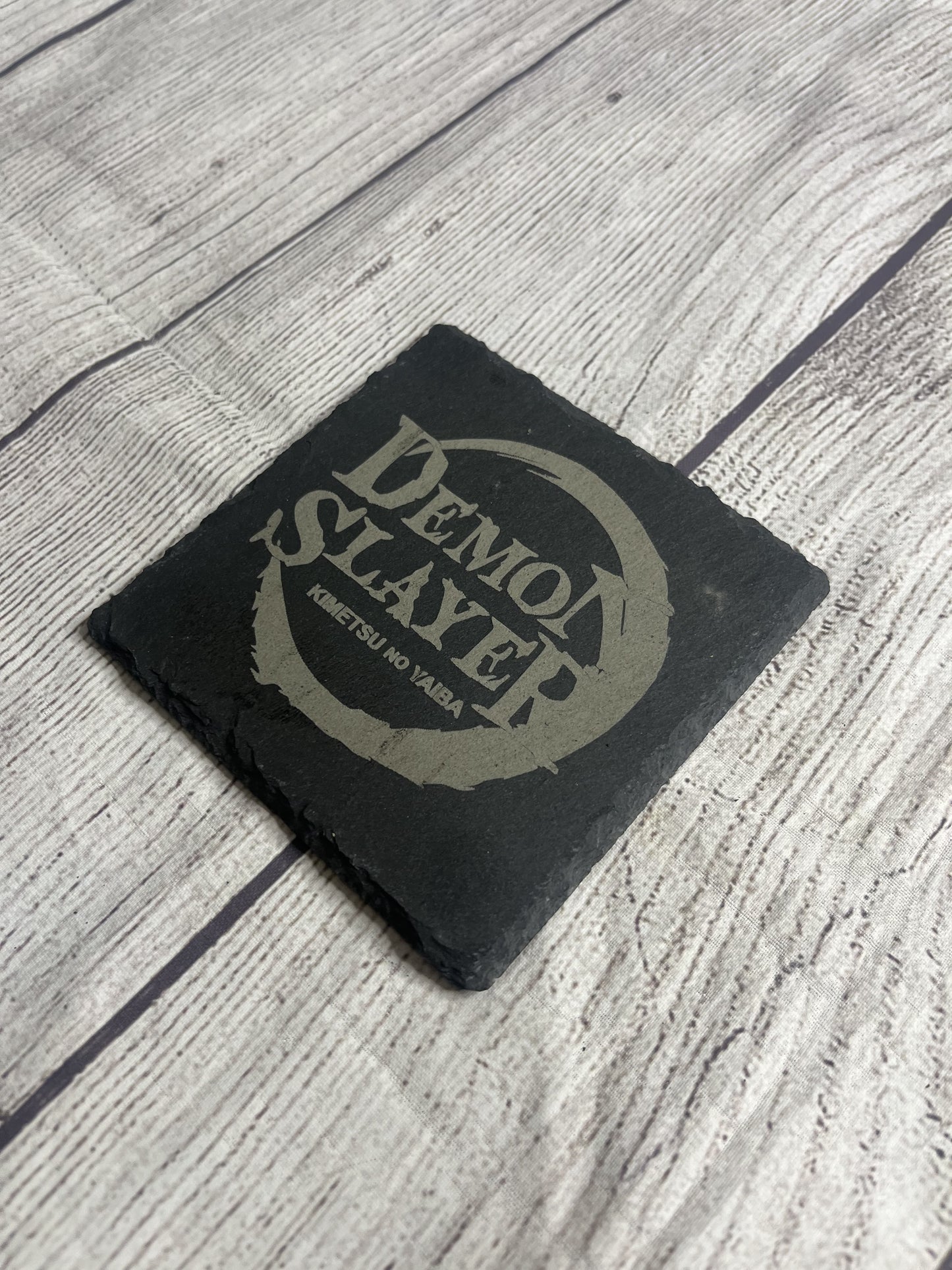 Demon Slayer Laser Engraved Slate Coasters