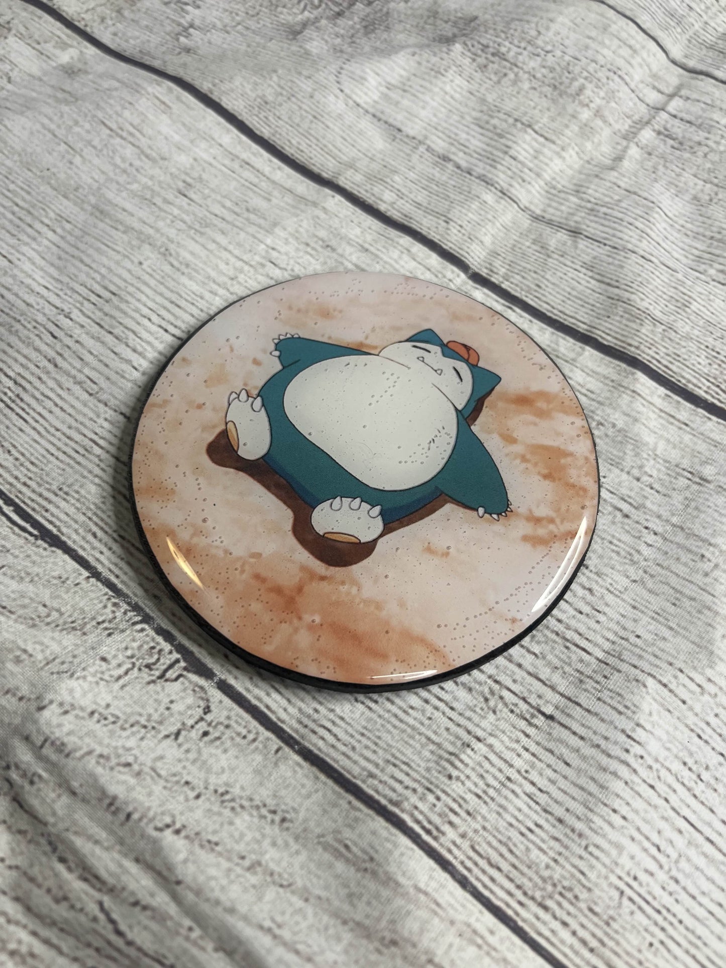 Snorlax Epoxy Resin Wood Coasters