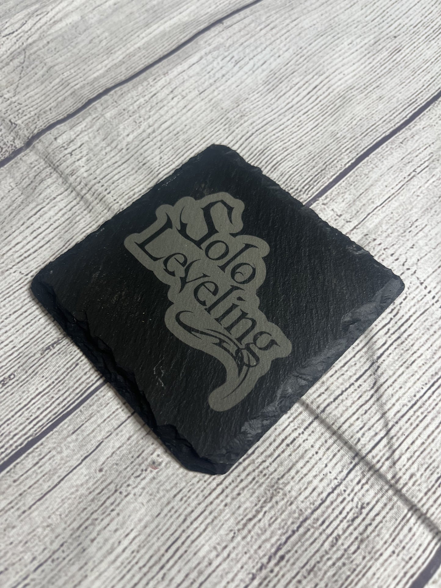 Solo Leveling Laser Engraved Slate Coasters