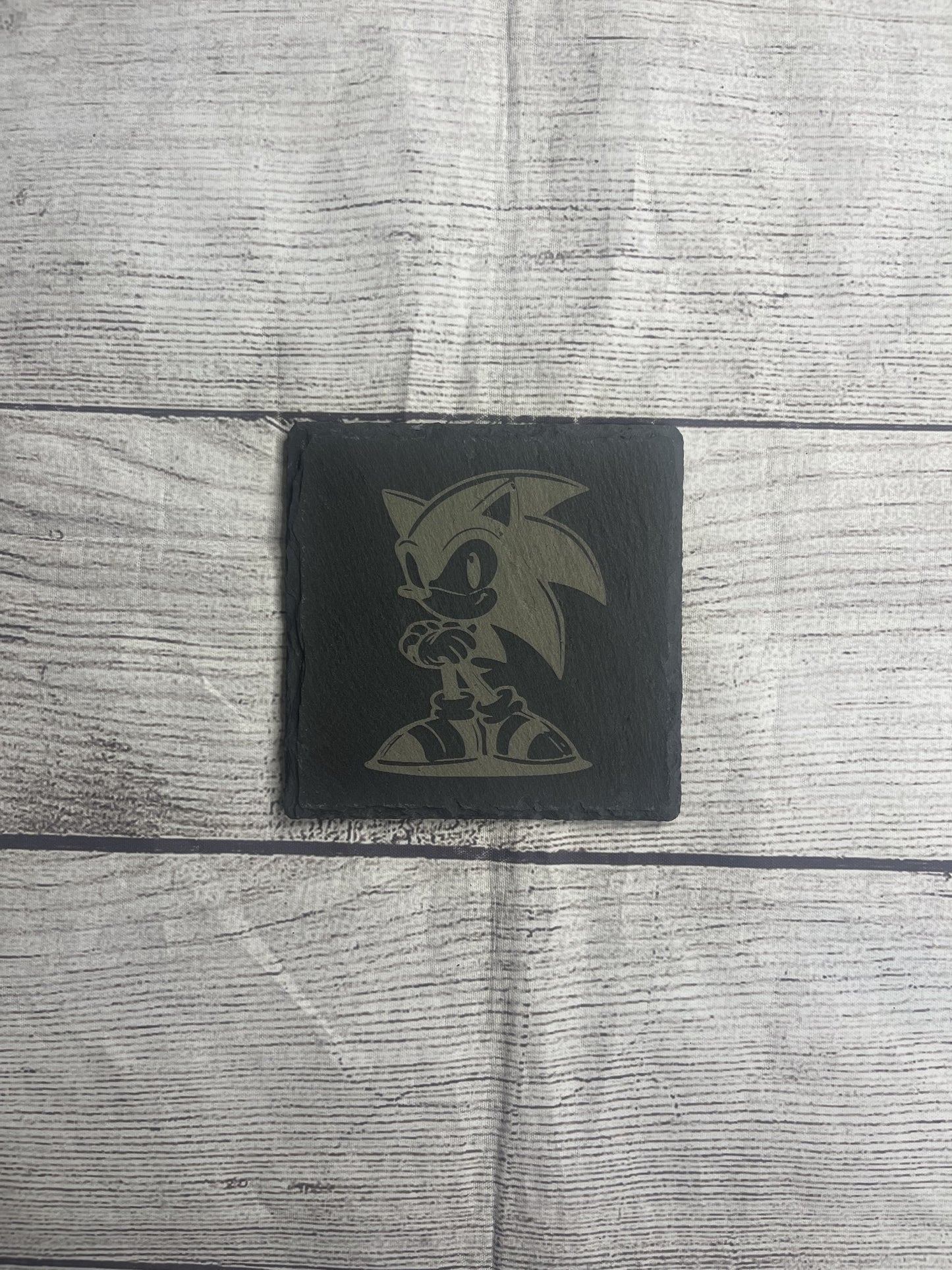 Sonic Laser Engraved Slate Coasters