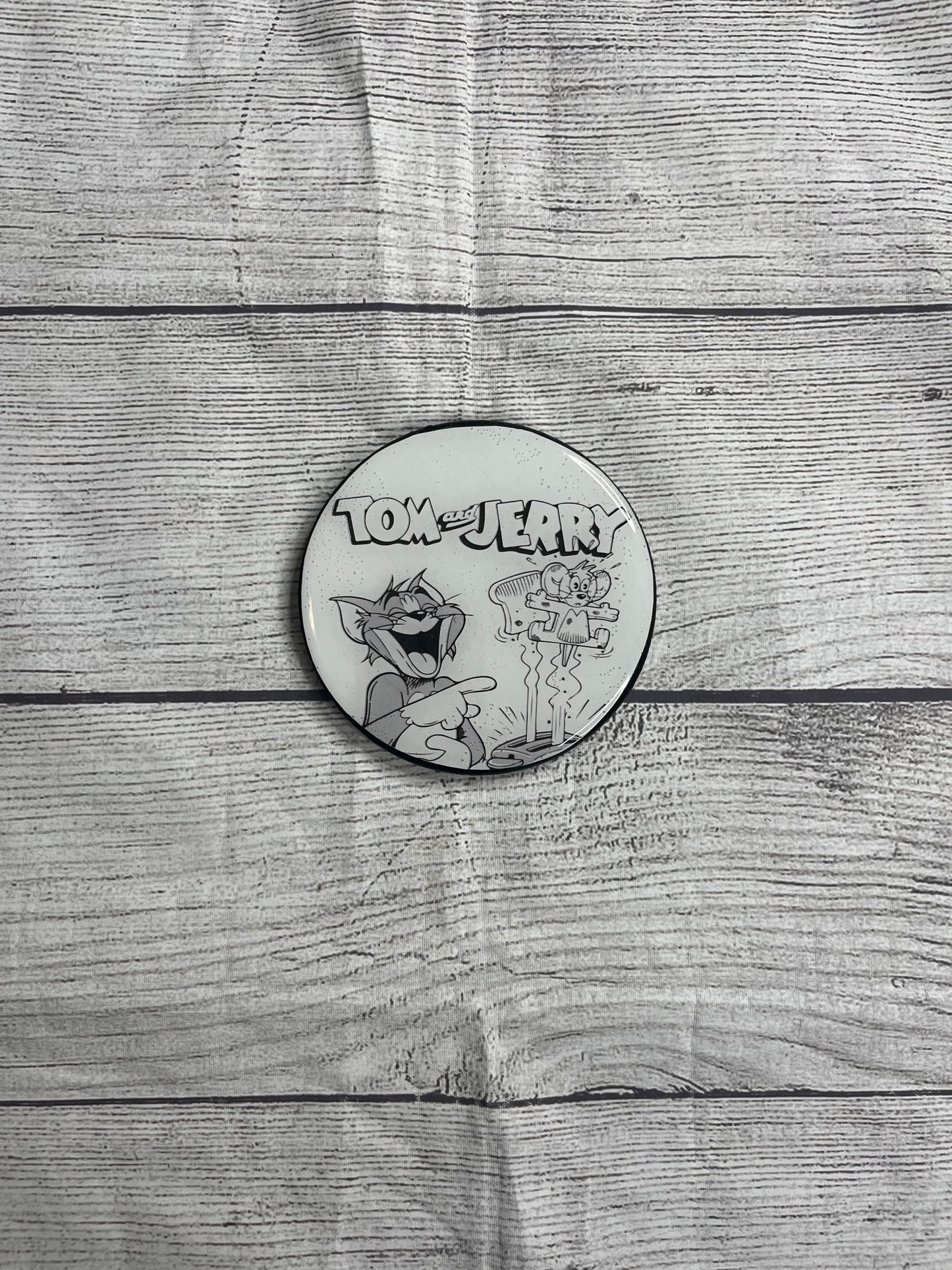 Classic Cartoon Epoxy Resin Wood Coasters