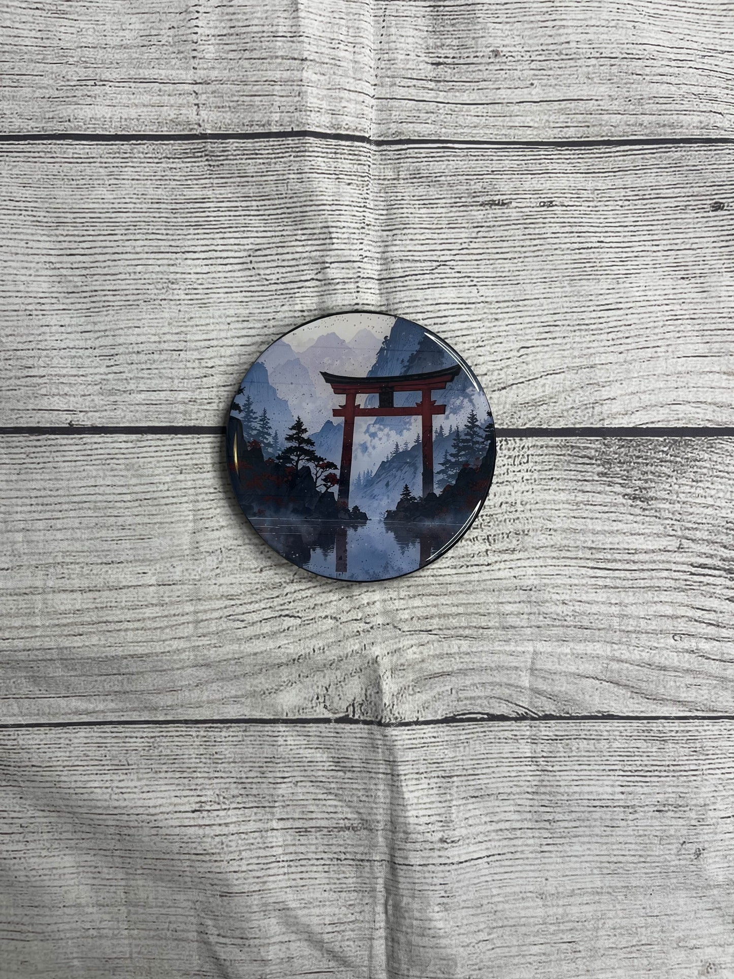 Torii Gate Epoxy Resin Wood Coasters