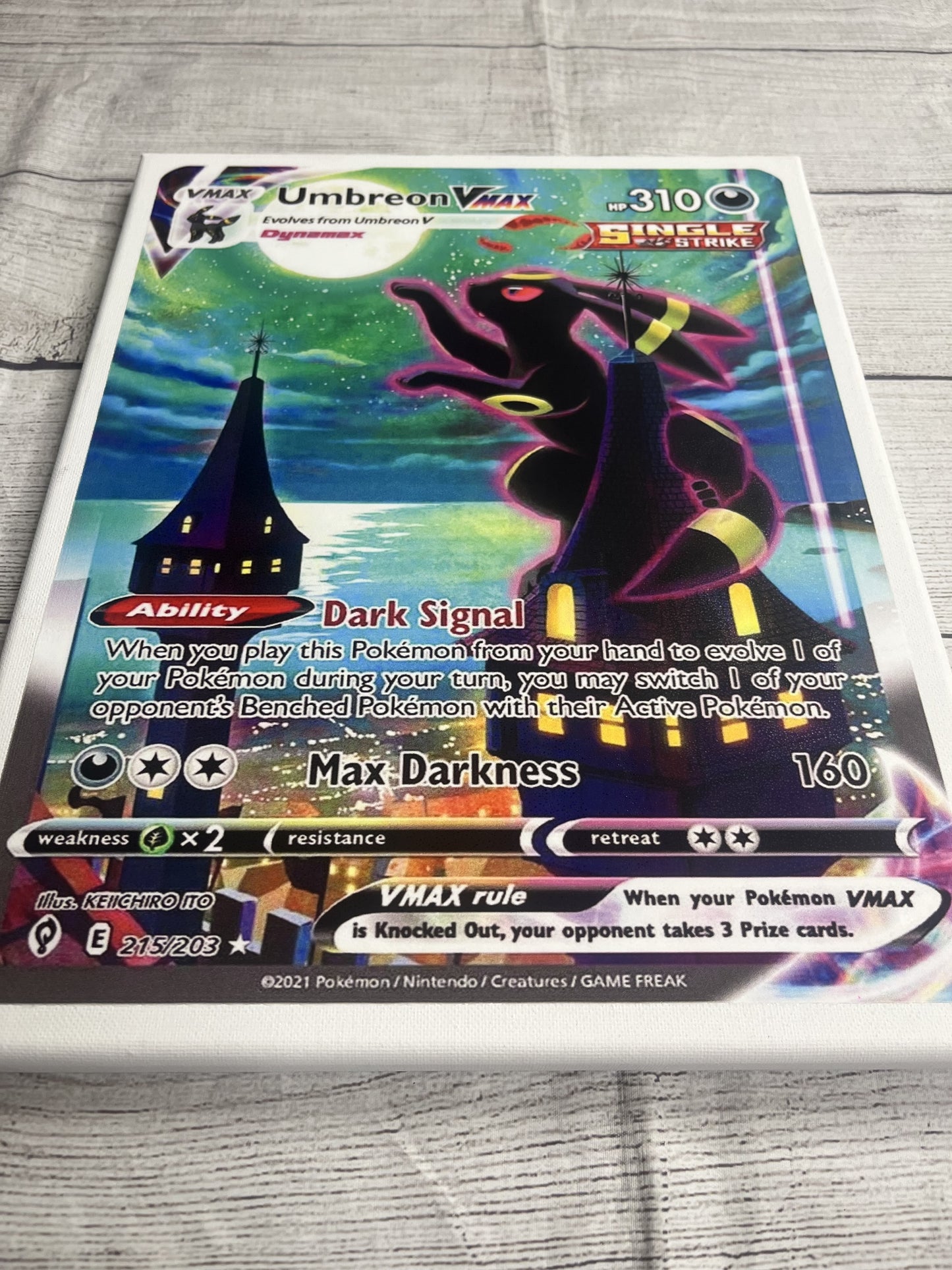 Umbreon Card Canvas Wall Art