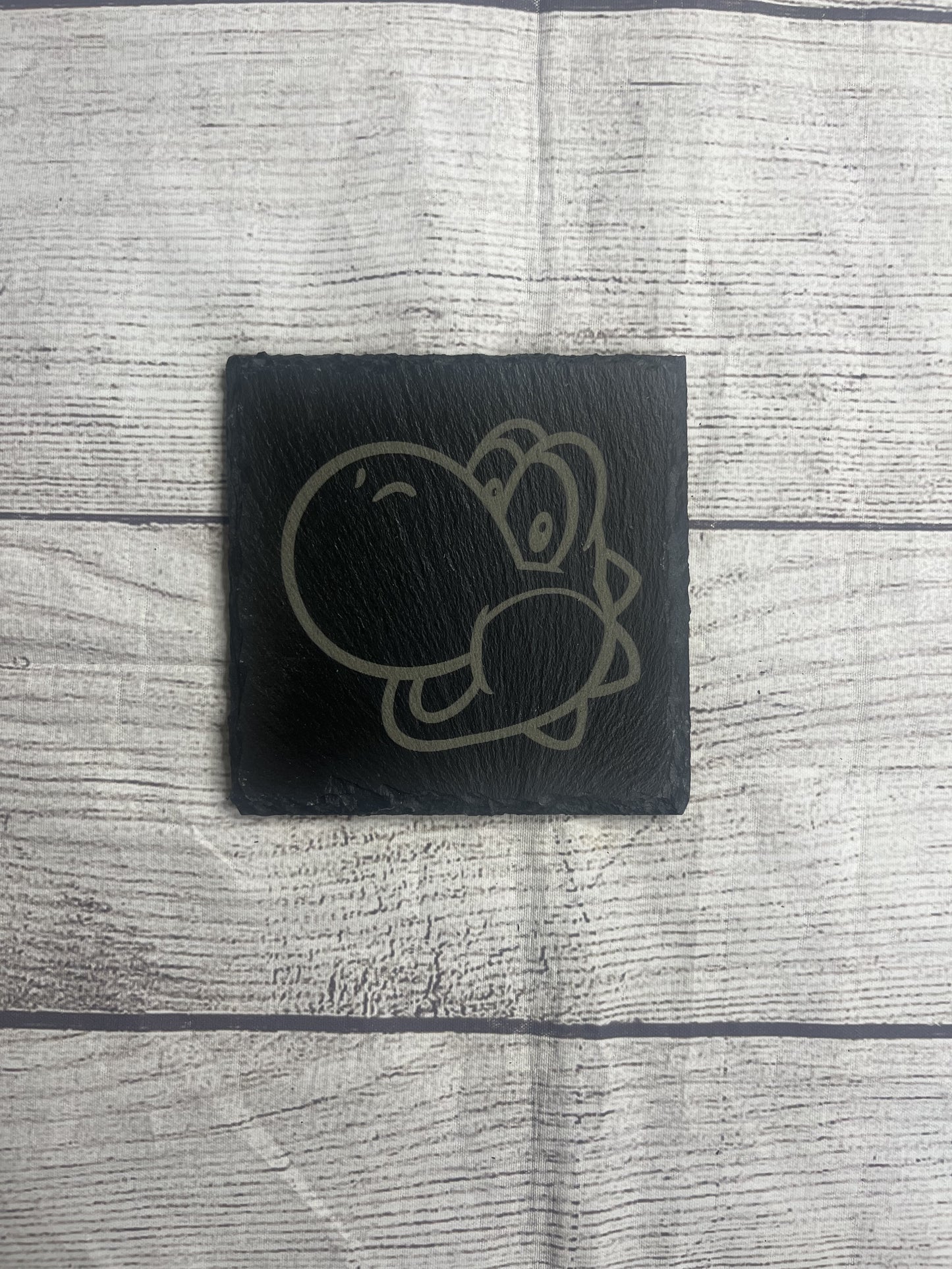 Yoshi Laser Engraved Slate Coasters