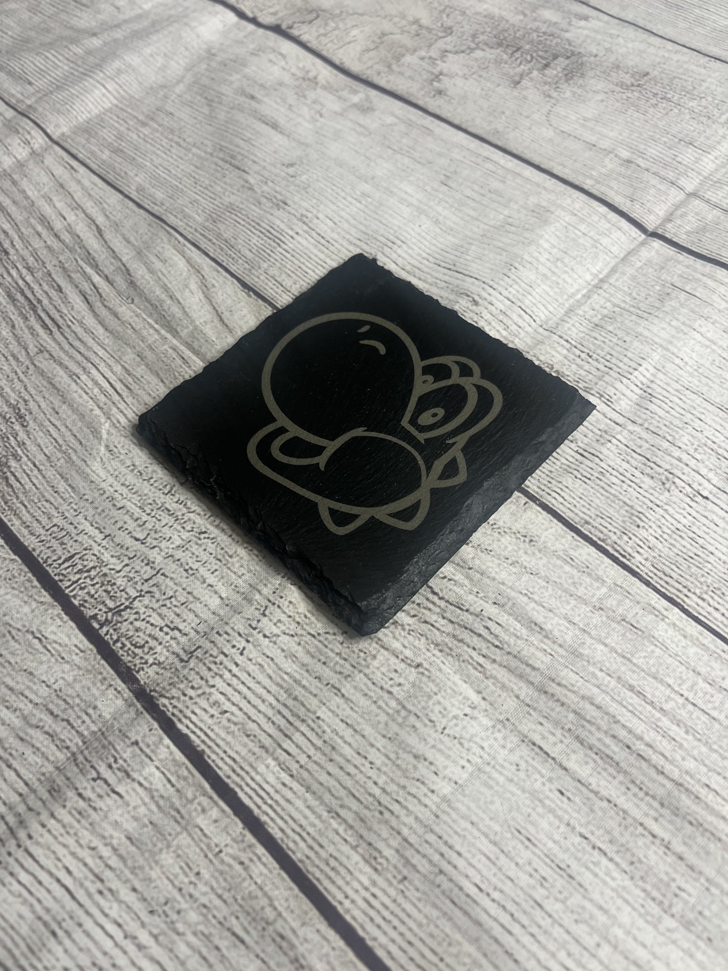 Yoshi Laser Engraved Slate Coasters