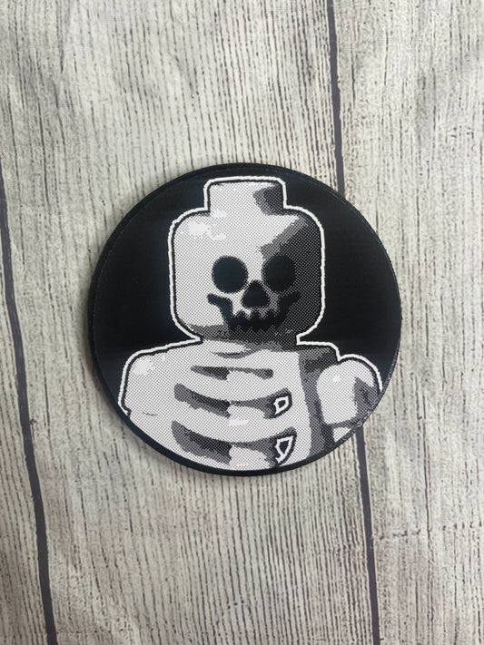 Brick Skeleton Epoxy Resin Wood Coasters