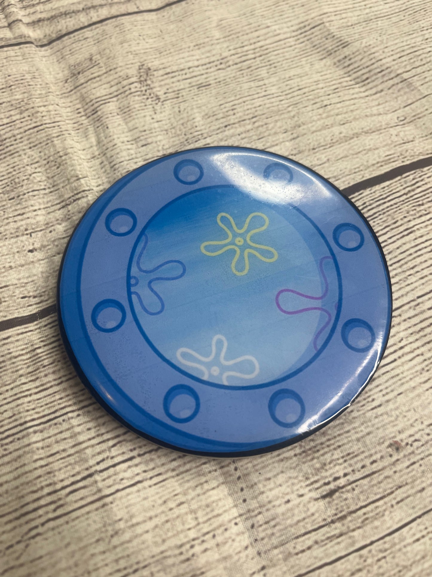 Cartoon Porthole Epoxy Resin Wood Coasters
