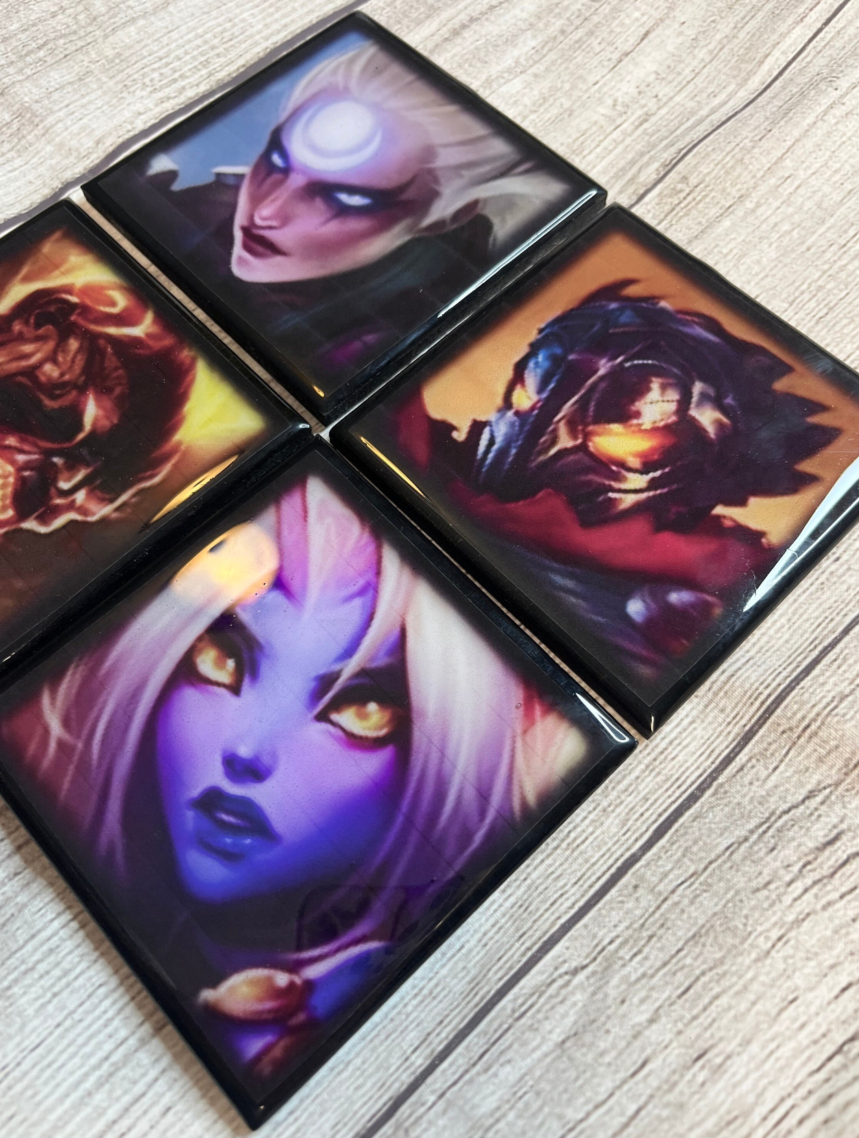 League of Legends Epoxy Resin Wood Coasters