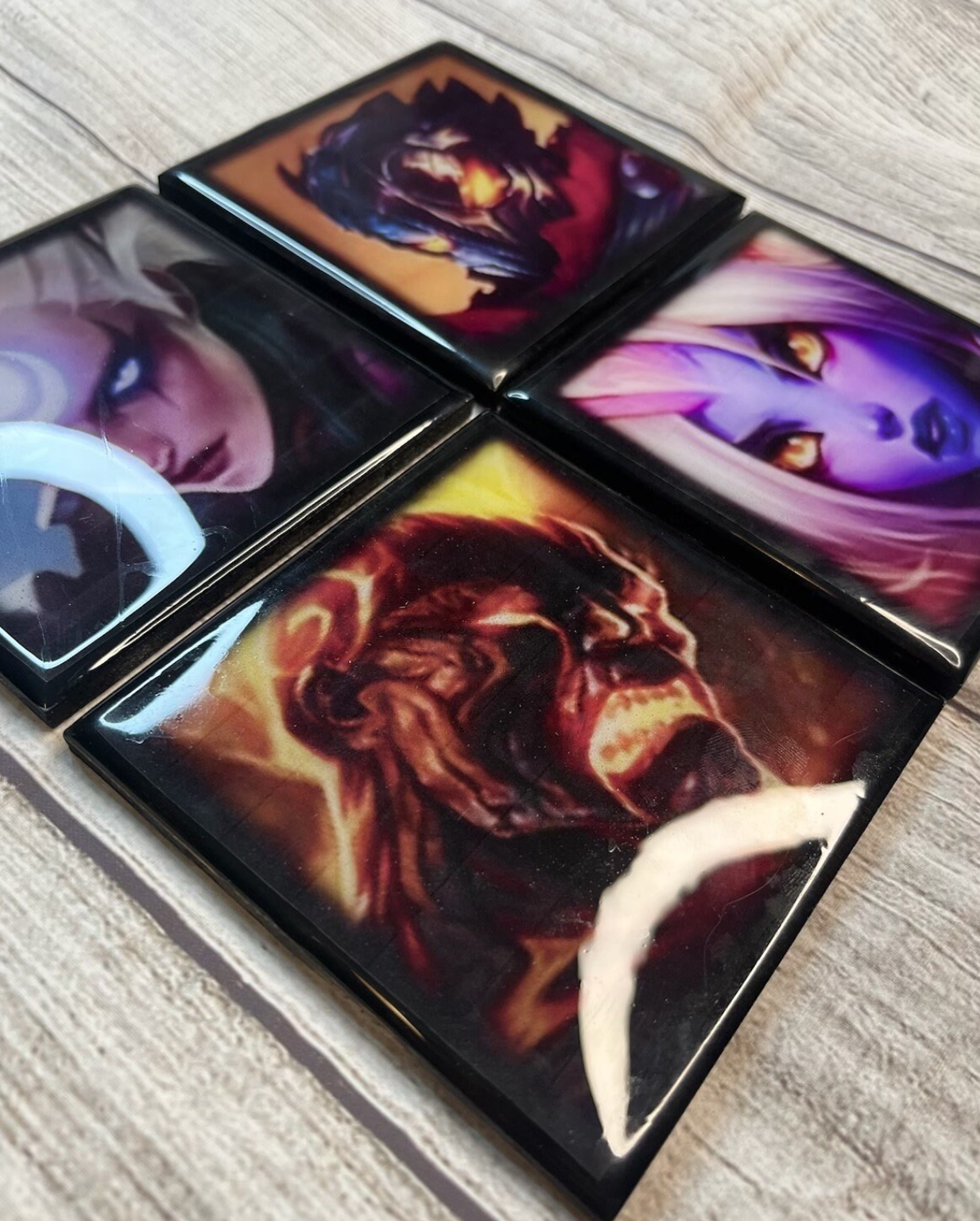 League of Legends Epoxy Resin Wood Coasters