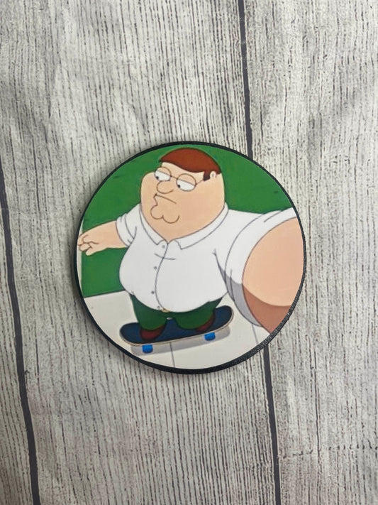 Skater Griffin Epoxy Resin Wood Coasters