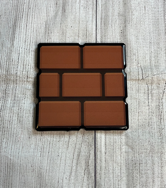 Brick Block Epoxy Resin Wood Coasters