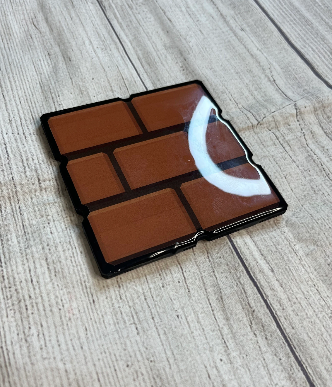 Brick Block Epoxy Resin Wood Coasters