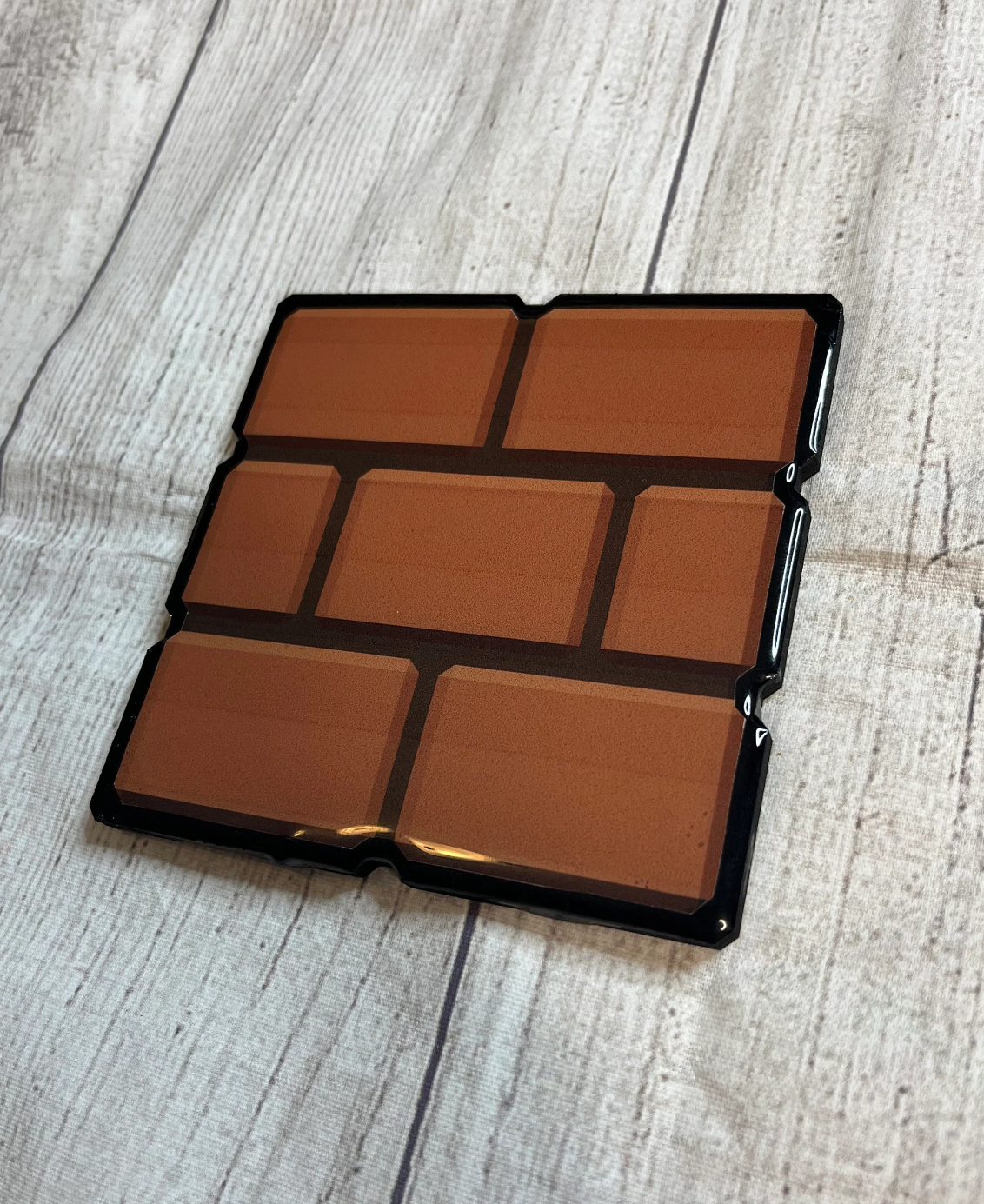 Brick Block Epoxy Resin Wood Coasters