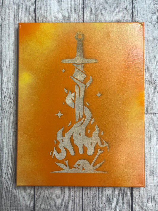 Dark Souls Campfire Canvas Wall Art