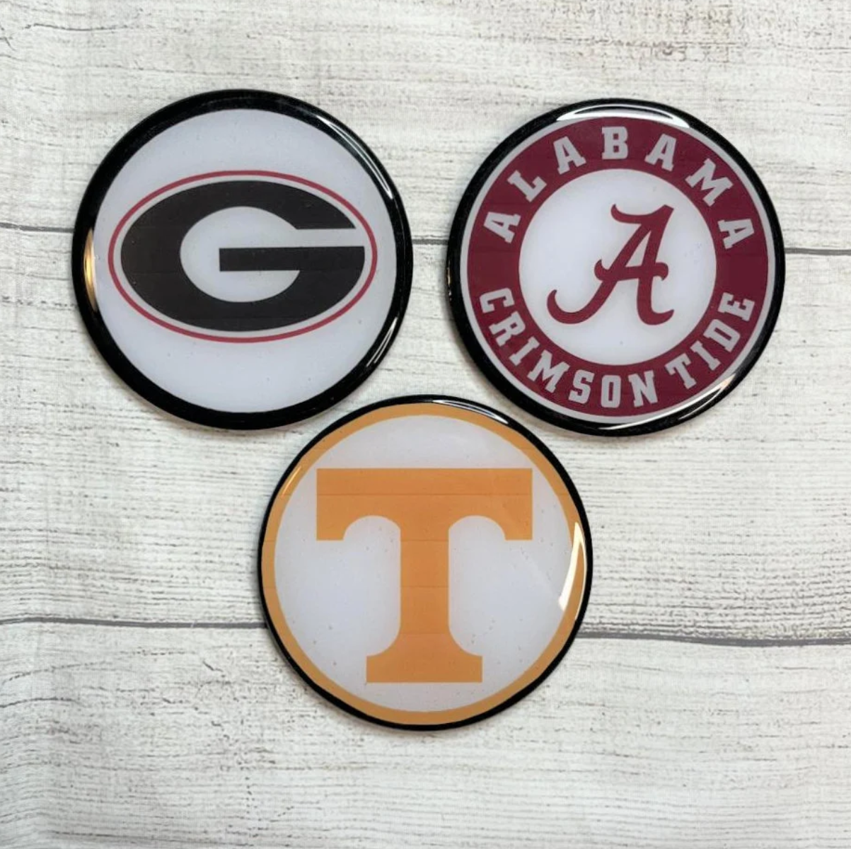 College Football Epoxy Resin Wood Coasters