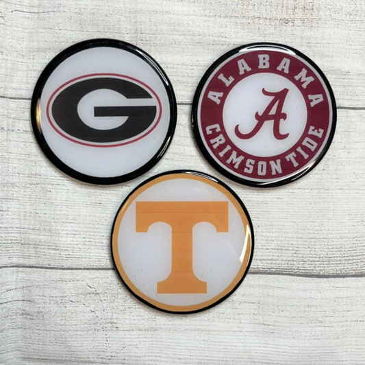 College Football Epoxy Resin Wood Coasters