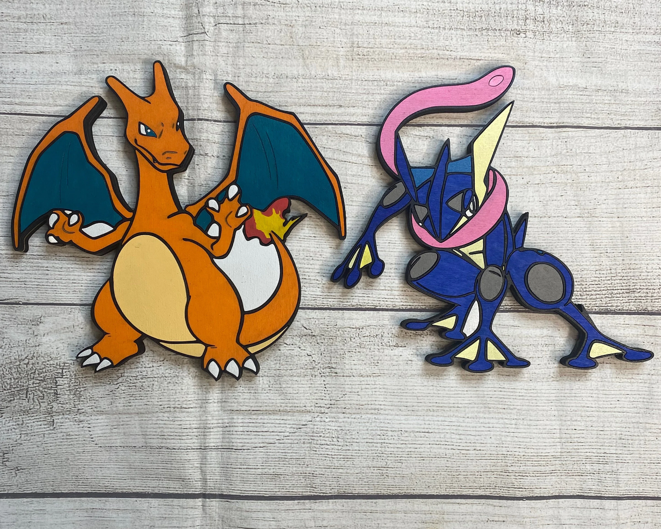 Custom Videogame Characters Solid Wood Sign Wall Art